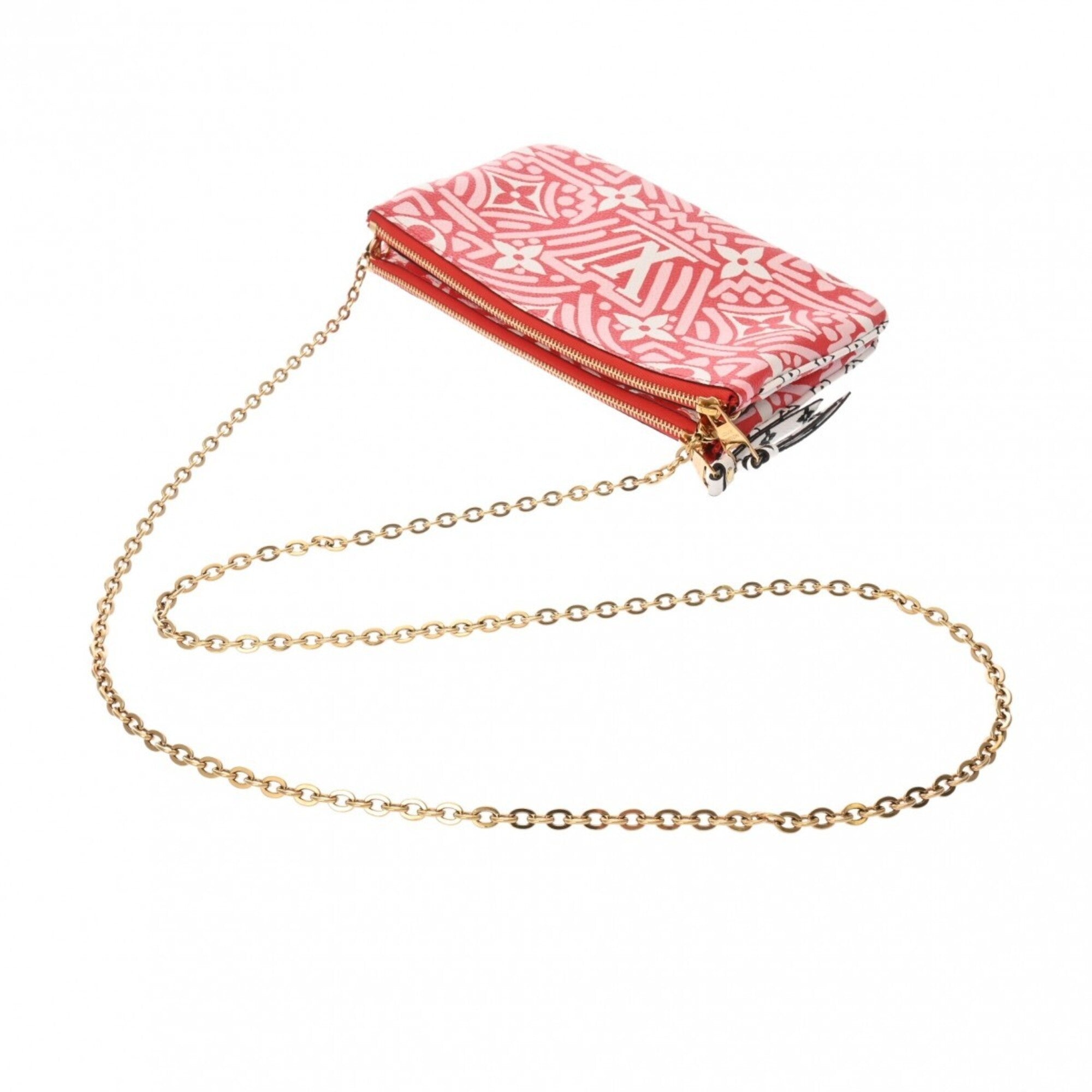 Louis Vuitton Blanc Rouge Leather Pochette Pouch (Pre-Owned)
