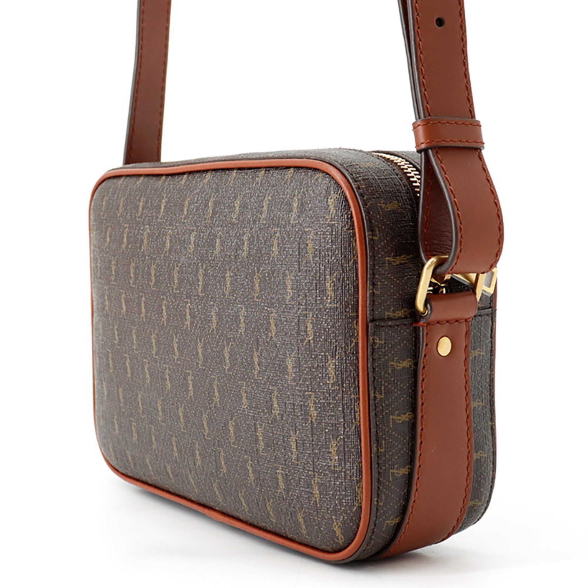 Yves Saint Laurent Brown Pvc Leather Shoulder Bag (Pre-Owned)
