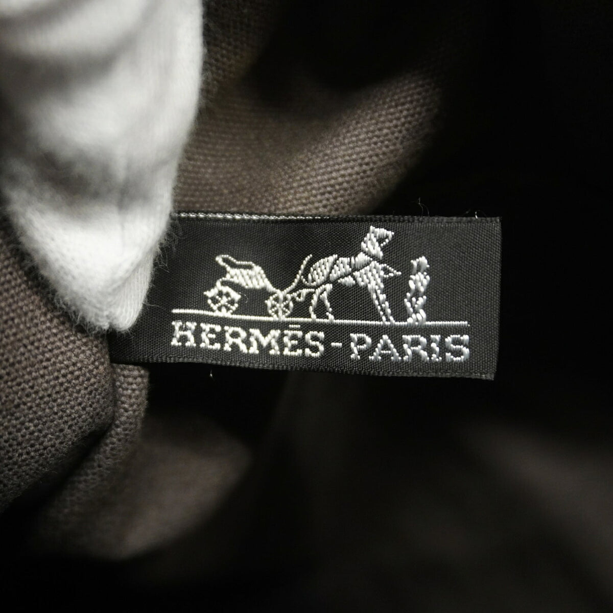 Hermes Gray Canvas Tote Bag (Pre-Owned)