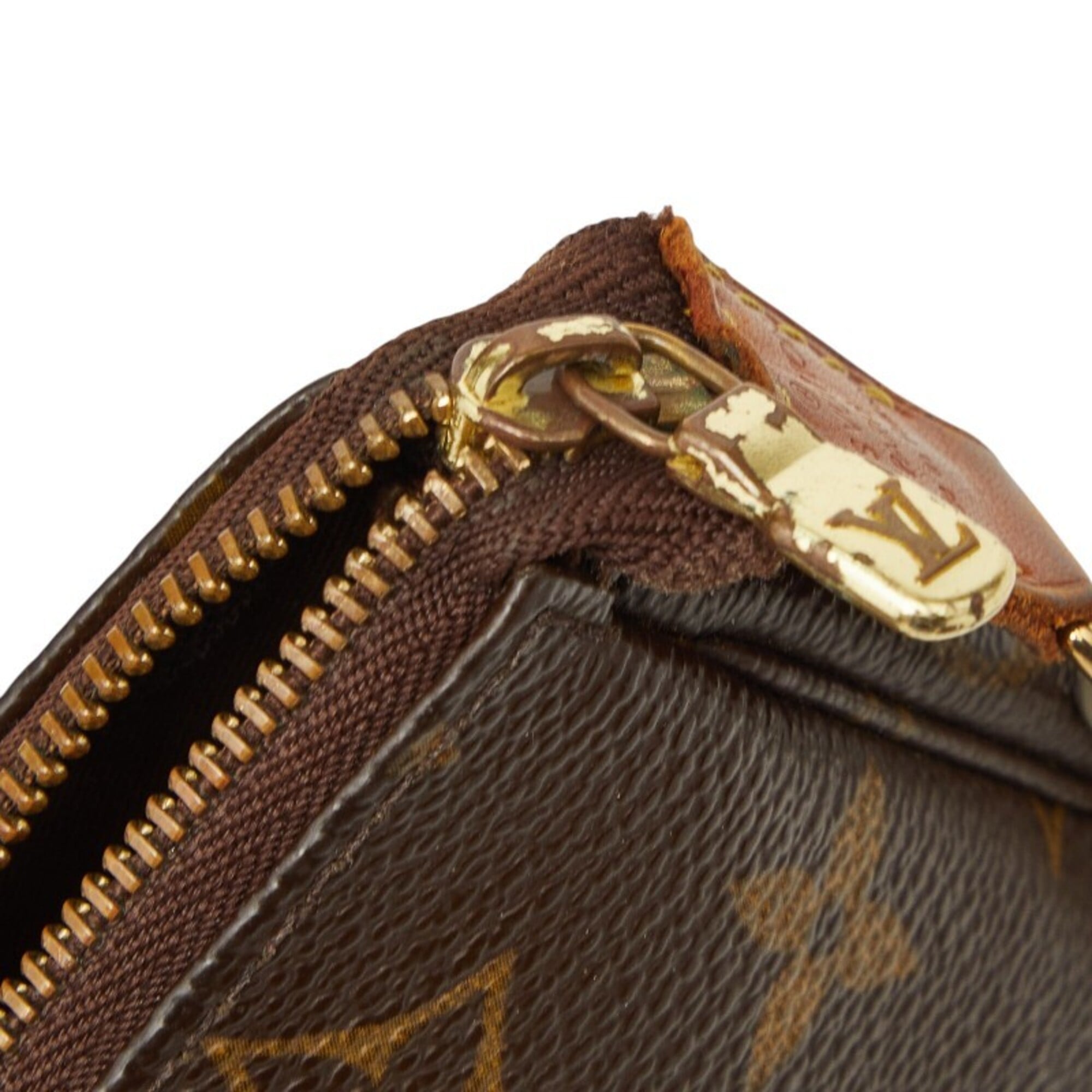 Louis Vuitton Monogram Brown Pvc Leather Handbag Pochette (Pre-Owned)