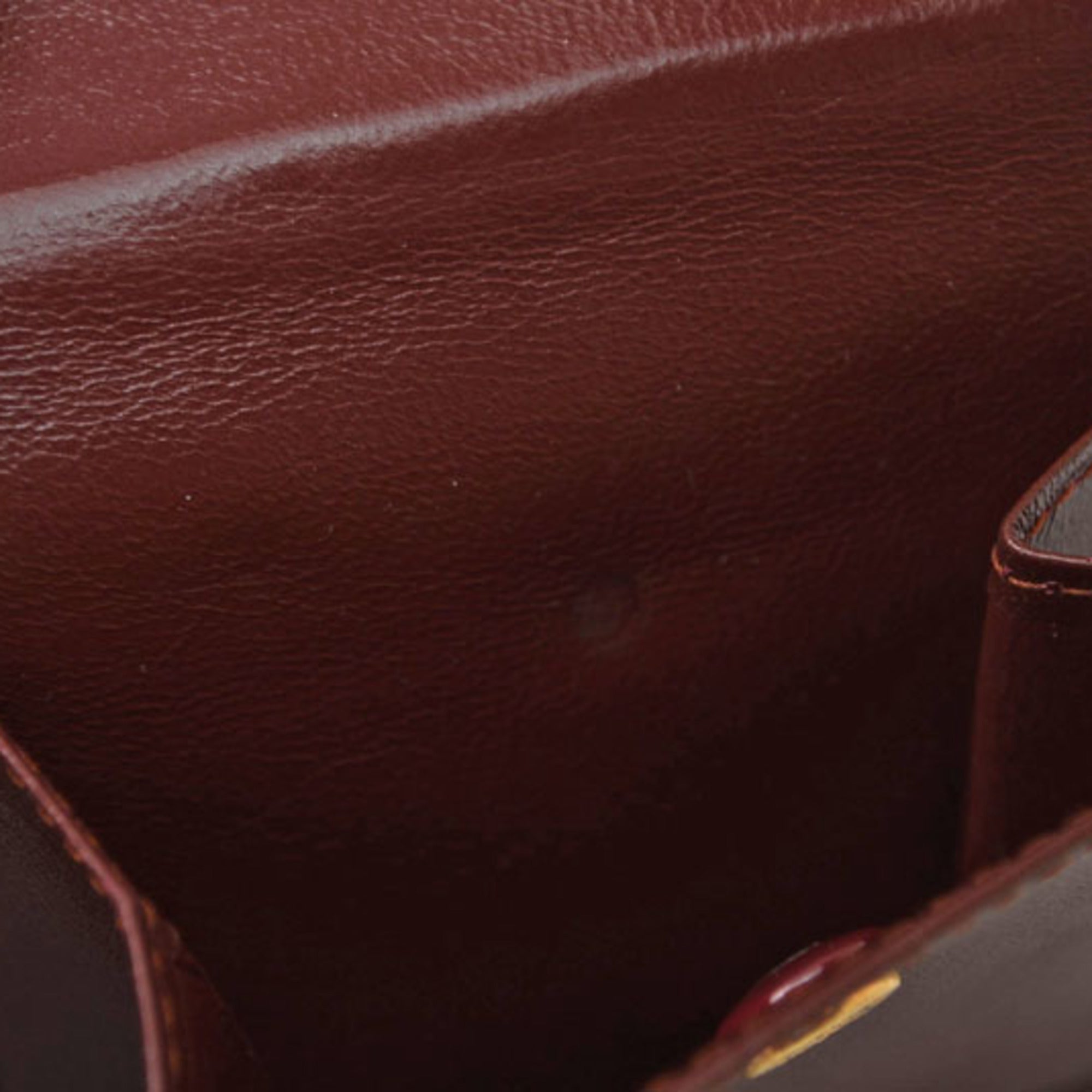 Cartier Must Bordeaux Leather Wallet (Bi-Fold) (Pre-Owned)