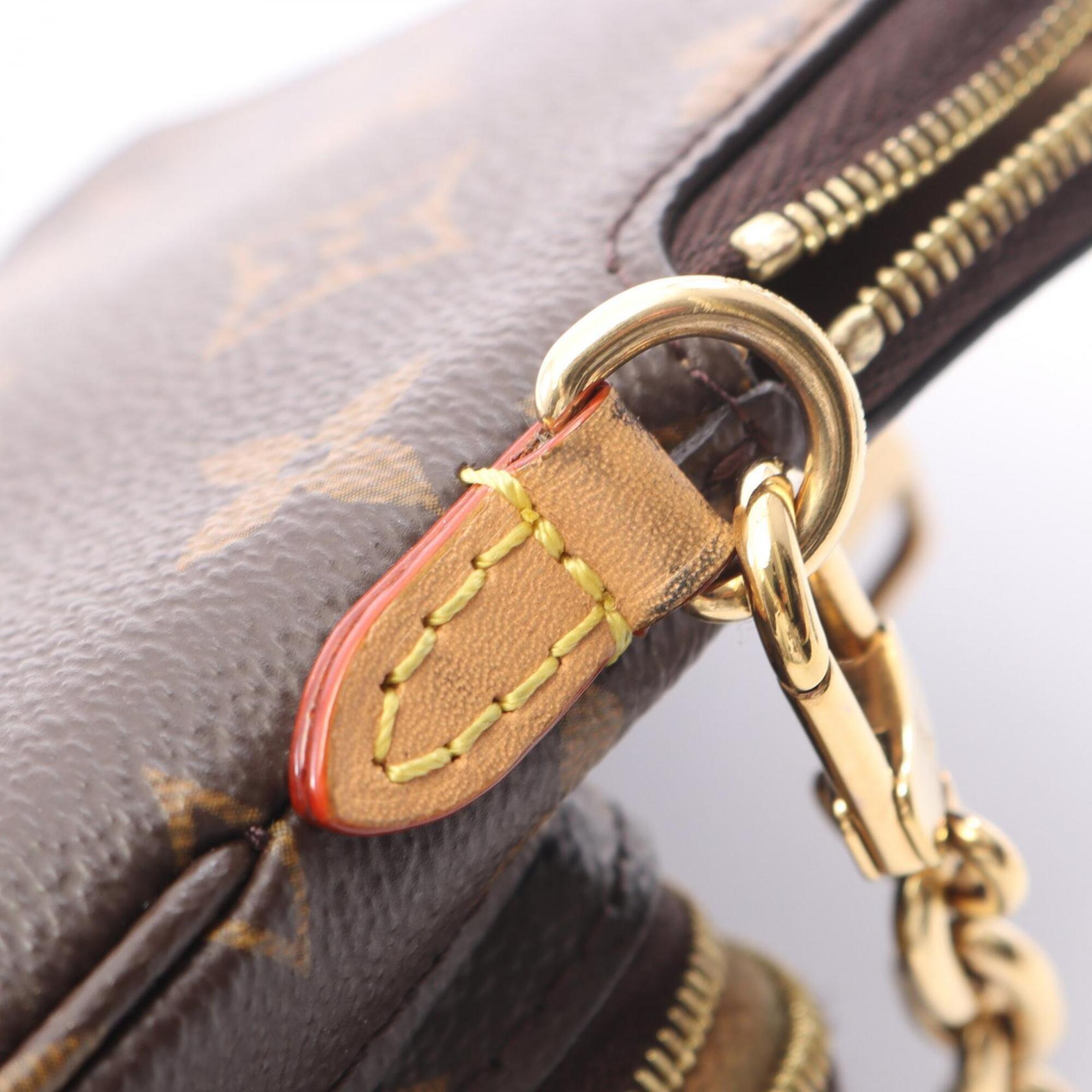 Louis Vuitton Brown Pvc Coated Canvas Leather Handbag (Pre-Owned)