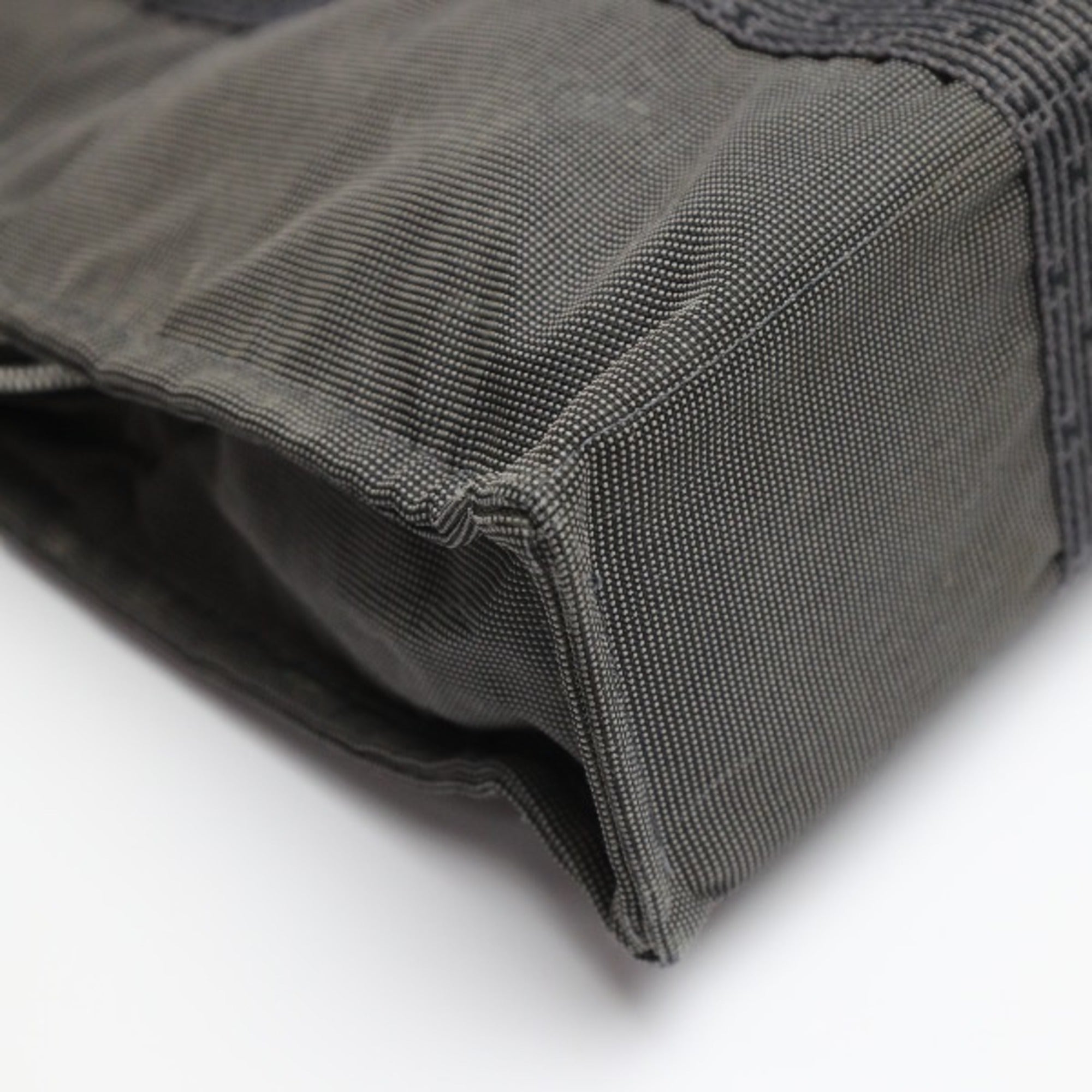 Hermes Gray Canvas Tote Bag (Pre-Owned)