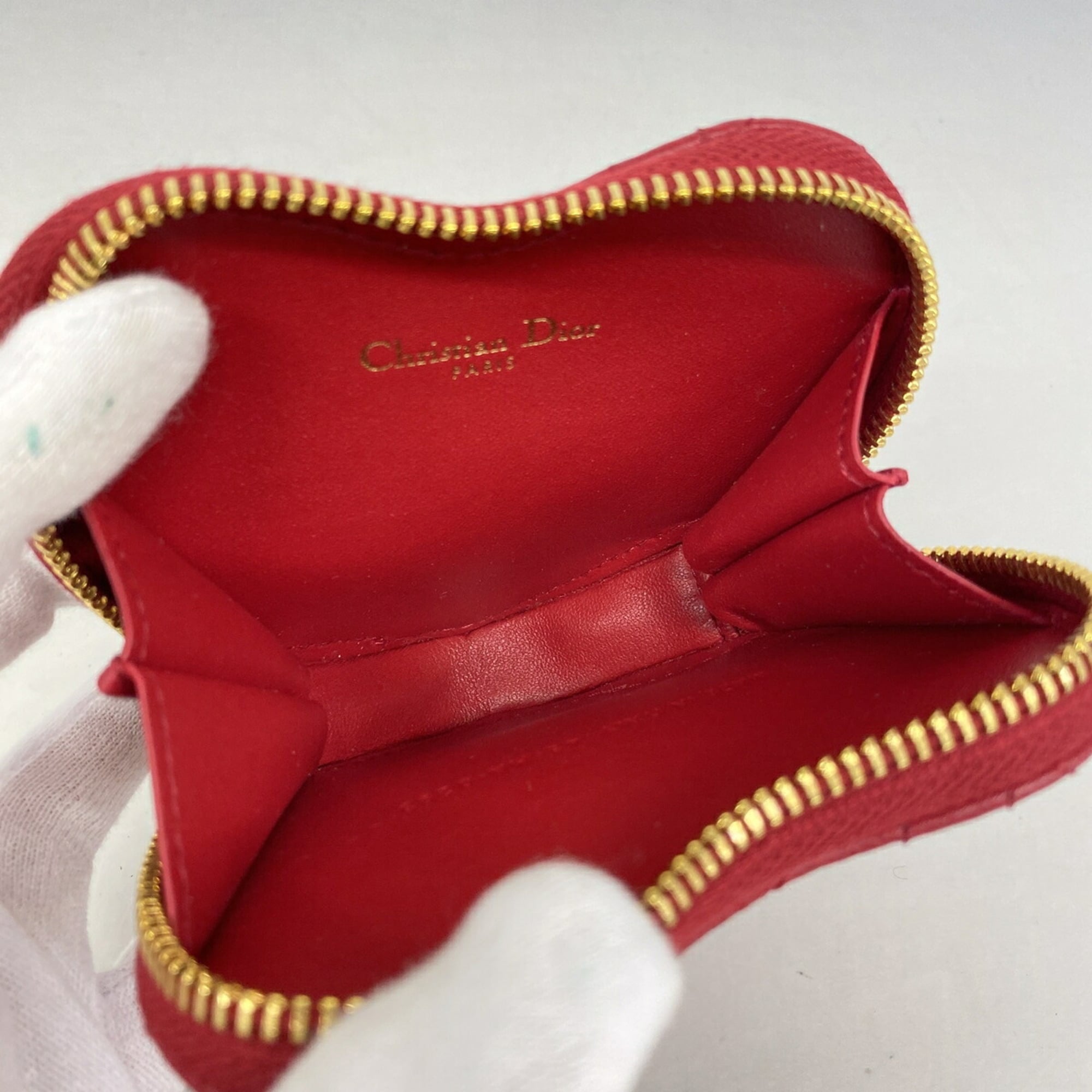 Christian Dior Red Color Leather Shoulder Bag (Pre-Owned)