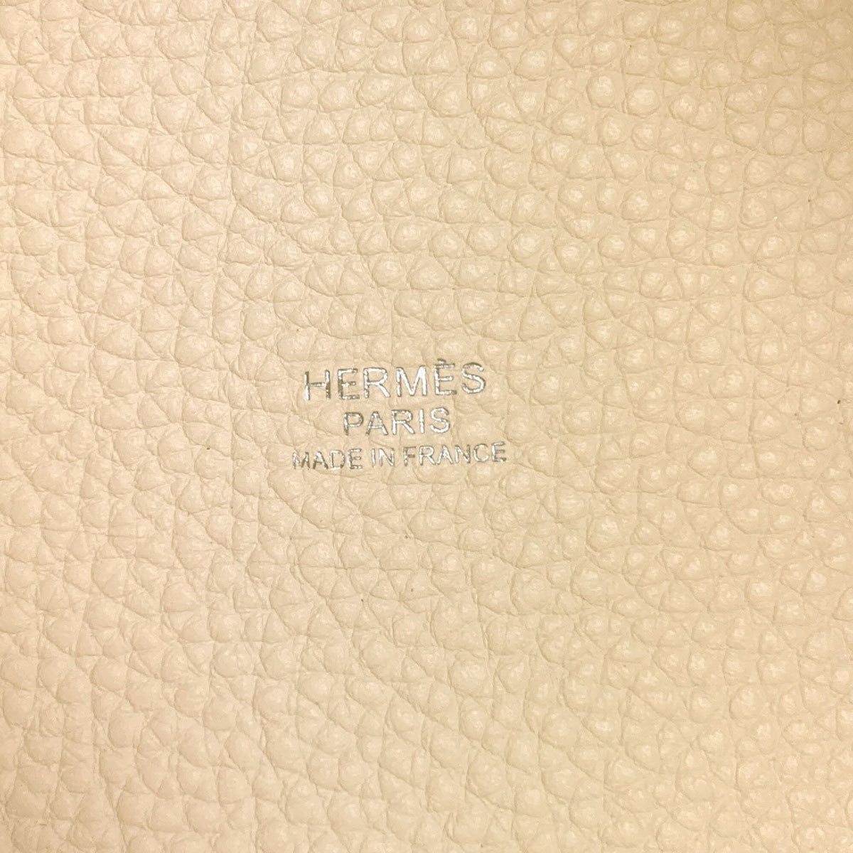 Hermes Picotin Cream Taurillon Clemence Leather Handbag (Pre-Owned)