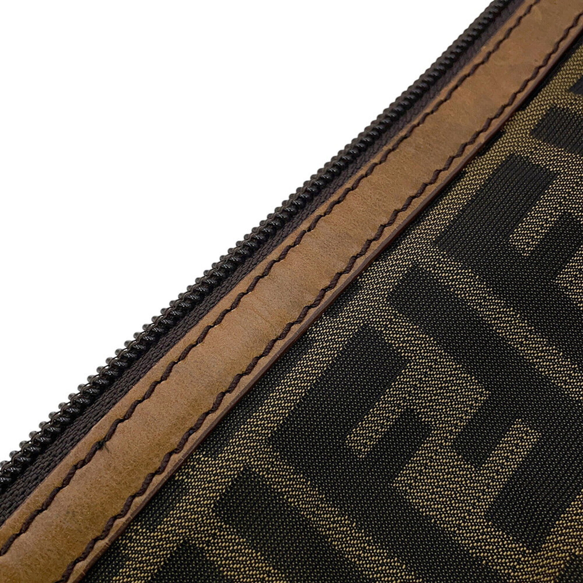 Fendi Brown Canvas Handbag Sling Bag (Pre-Owned)