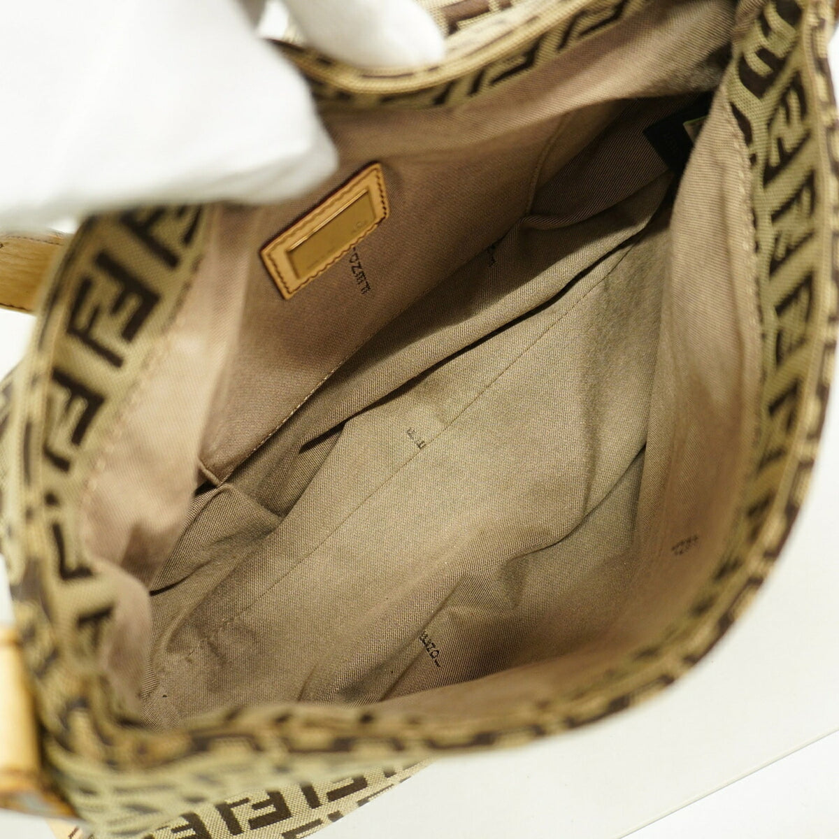Fendi Brown Nylon Canvas Shoulder Bag (Pre-Owned)
