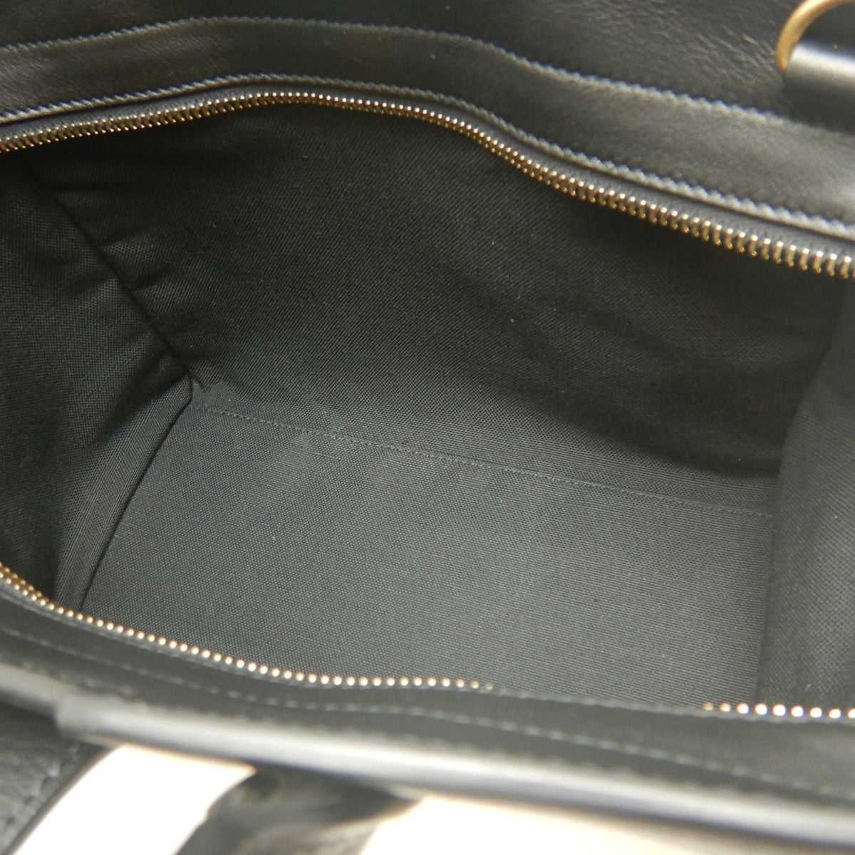 Yves Saint Laurent Black White Canvas Leather Handbag (Pre-Owned)