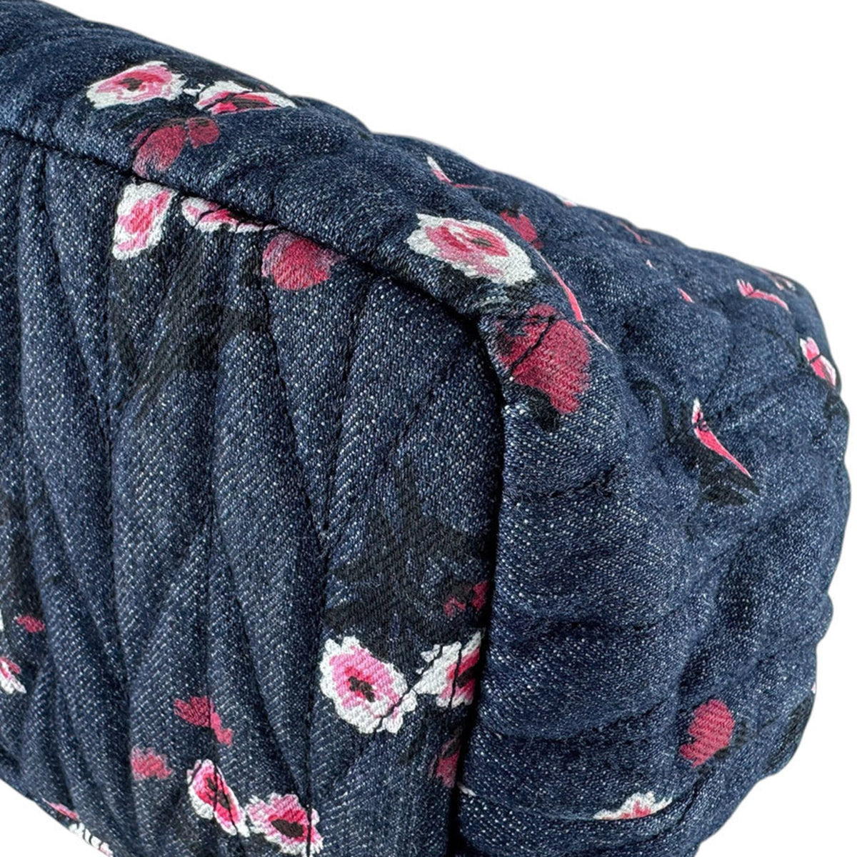 Miu Miu Navy Pink Denim Handbag Shoulder Bag (Pre-Owned)