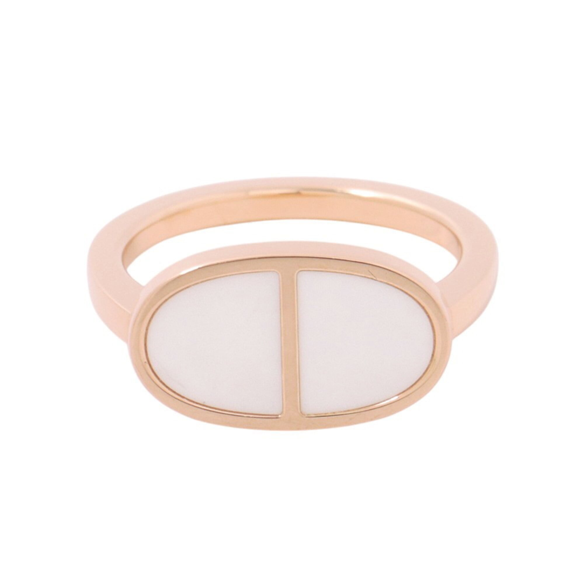 Hermes Pink Gold (18K) Ceramic Band Ring (Pre-Owned)