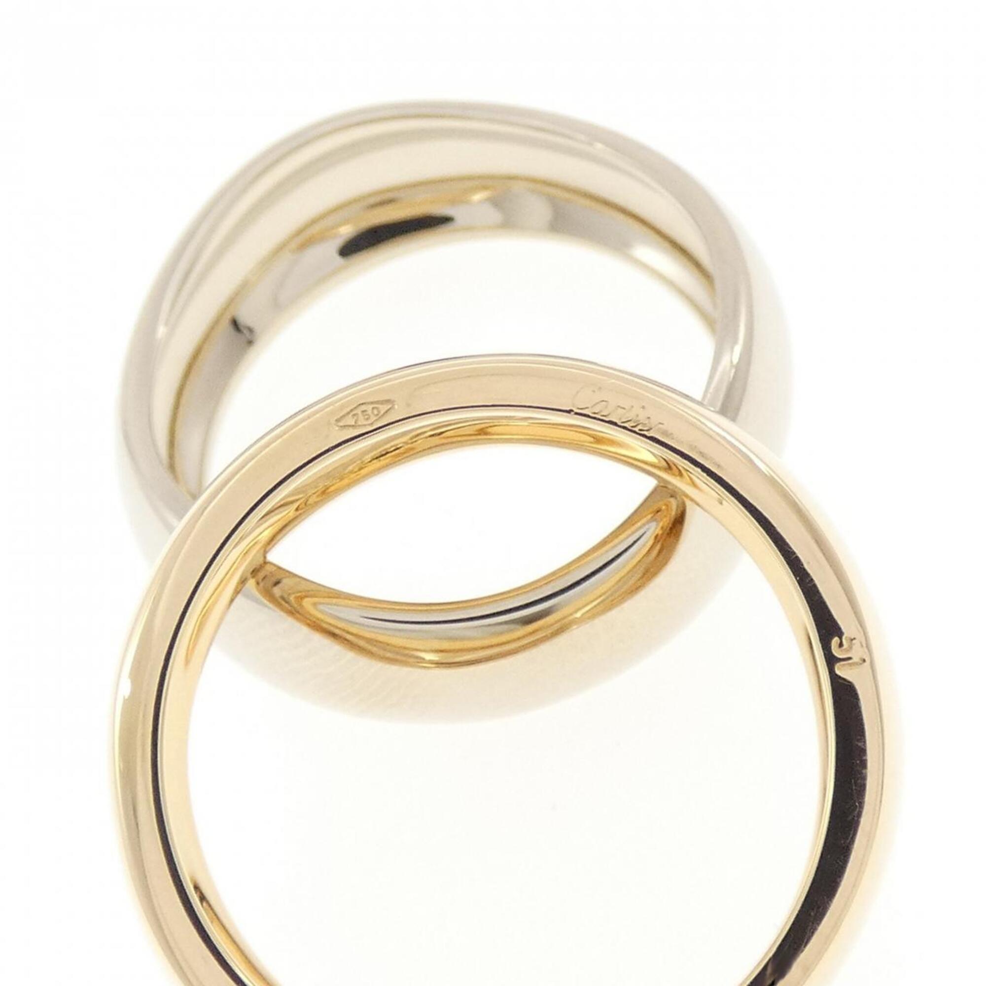 Cartier White Gold Yellow Gold Yellow Gold (18K) White Gold (18K) Band Ring (Pre-Owned)
