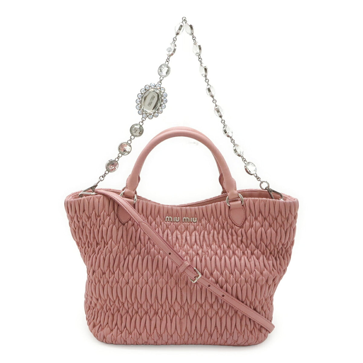 Miu Miu Pink Leather Handbag Shoulder Bag (Pre-Owned)