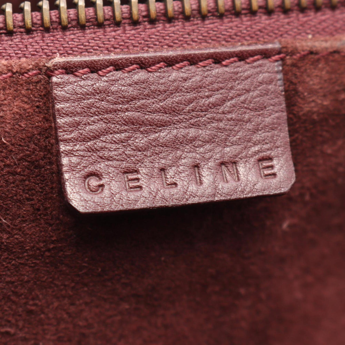 Celine Bordeaux Leather Handbag (Pre-Owned)