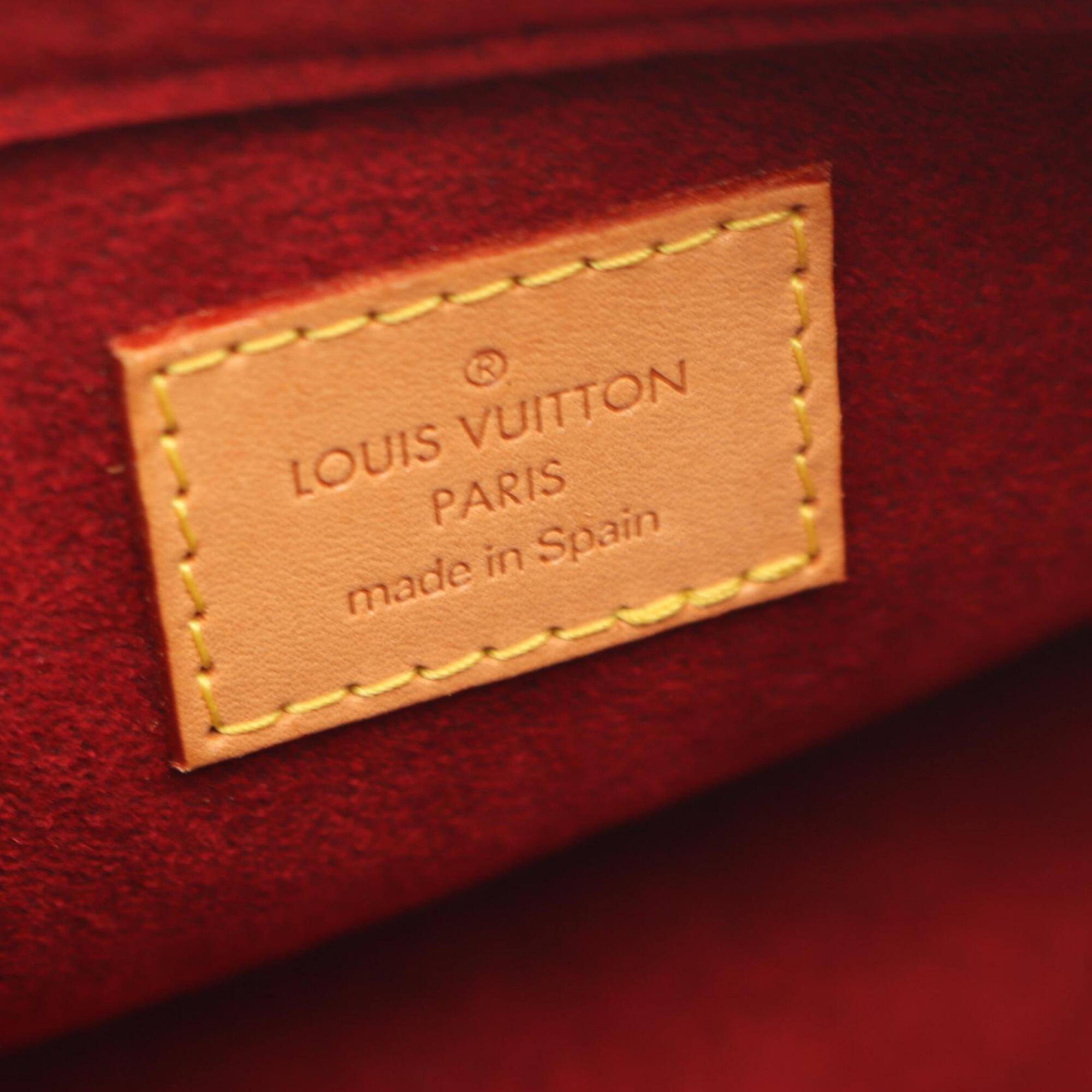 Louis Vuitton Brown Coated Canvas Monogram Leather Handbag Shoulder Bag (Pre-Owned)