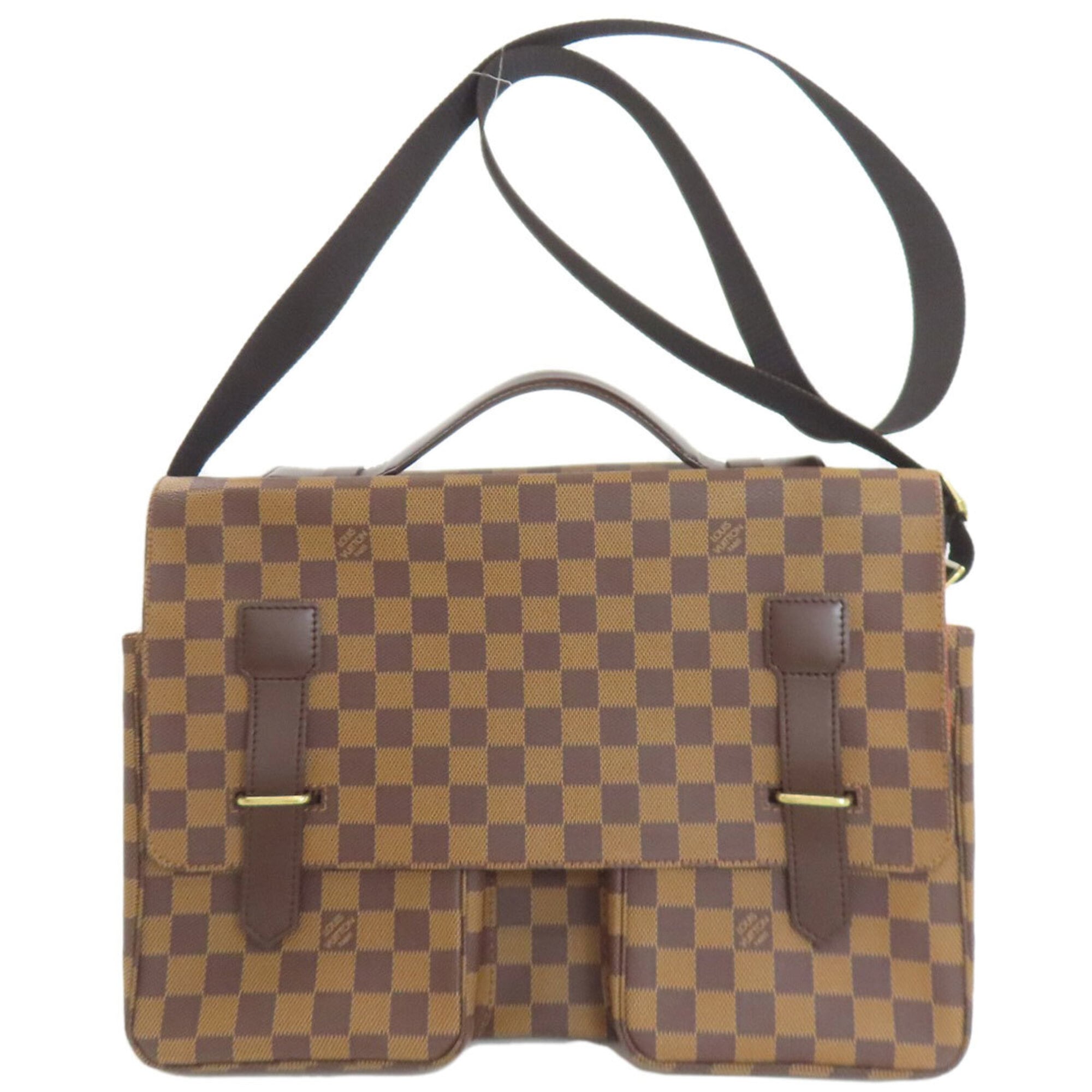 Louis Vuitton Damier Canvas Ebene Damier Canvas Shoulder Bag (Pre-Owned)