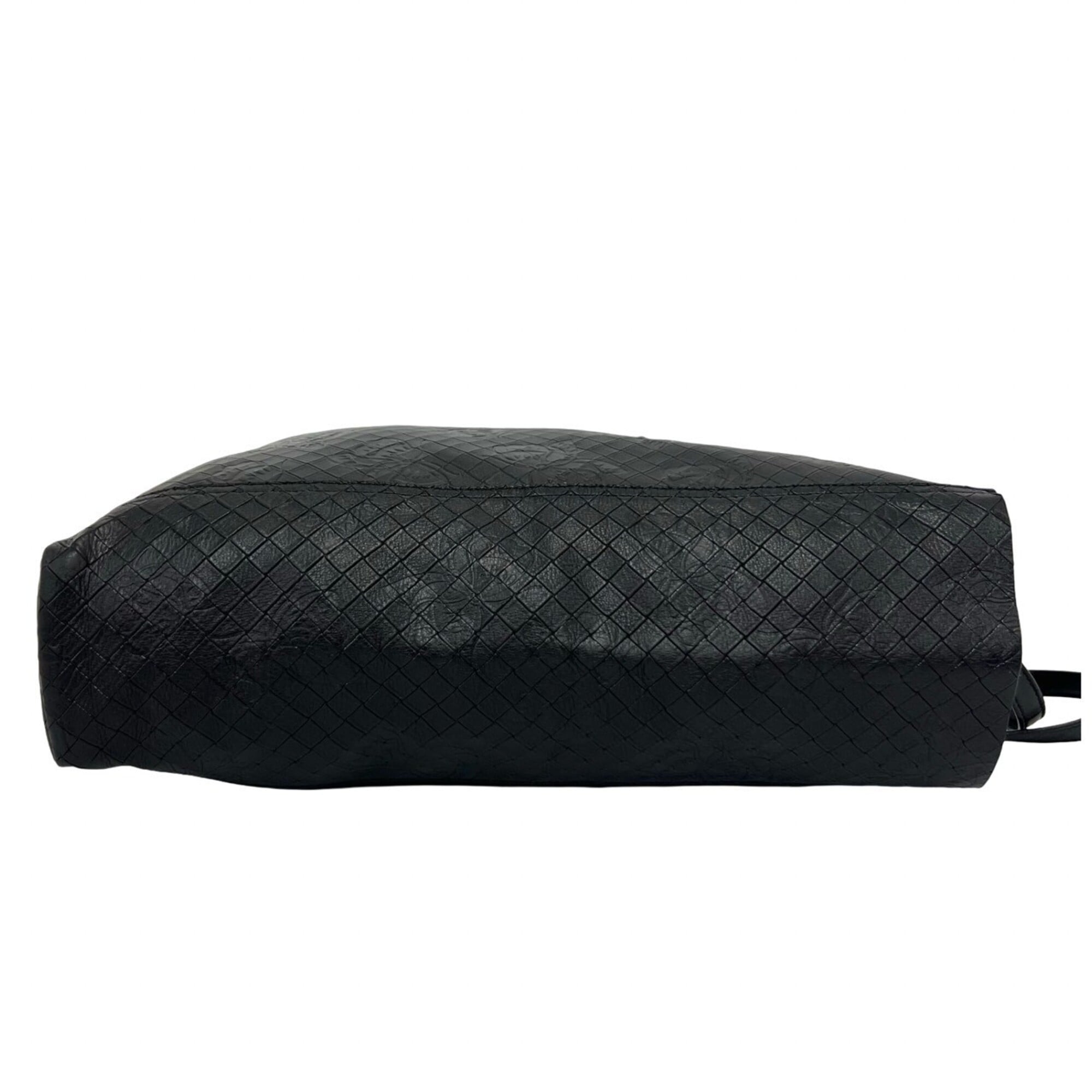 Bottega Veneta Black Leather Handbag Tote Bag (Pre-Owned)