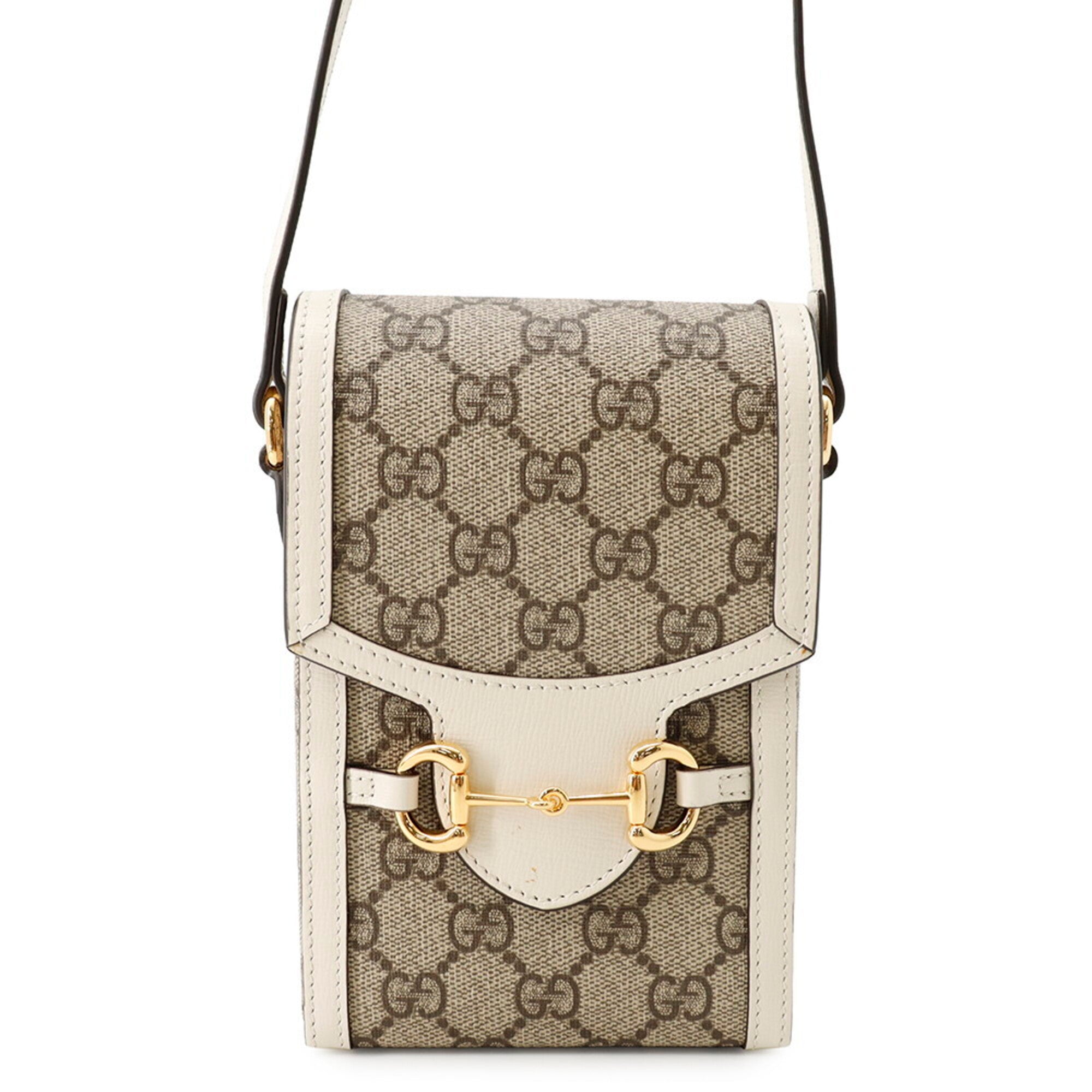 Gucci Beige Brown White Gg Supreme Handbag Shoulder Bag (Pre-Owned)