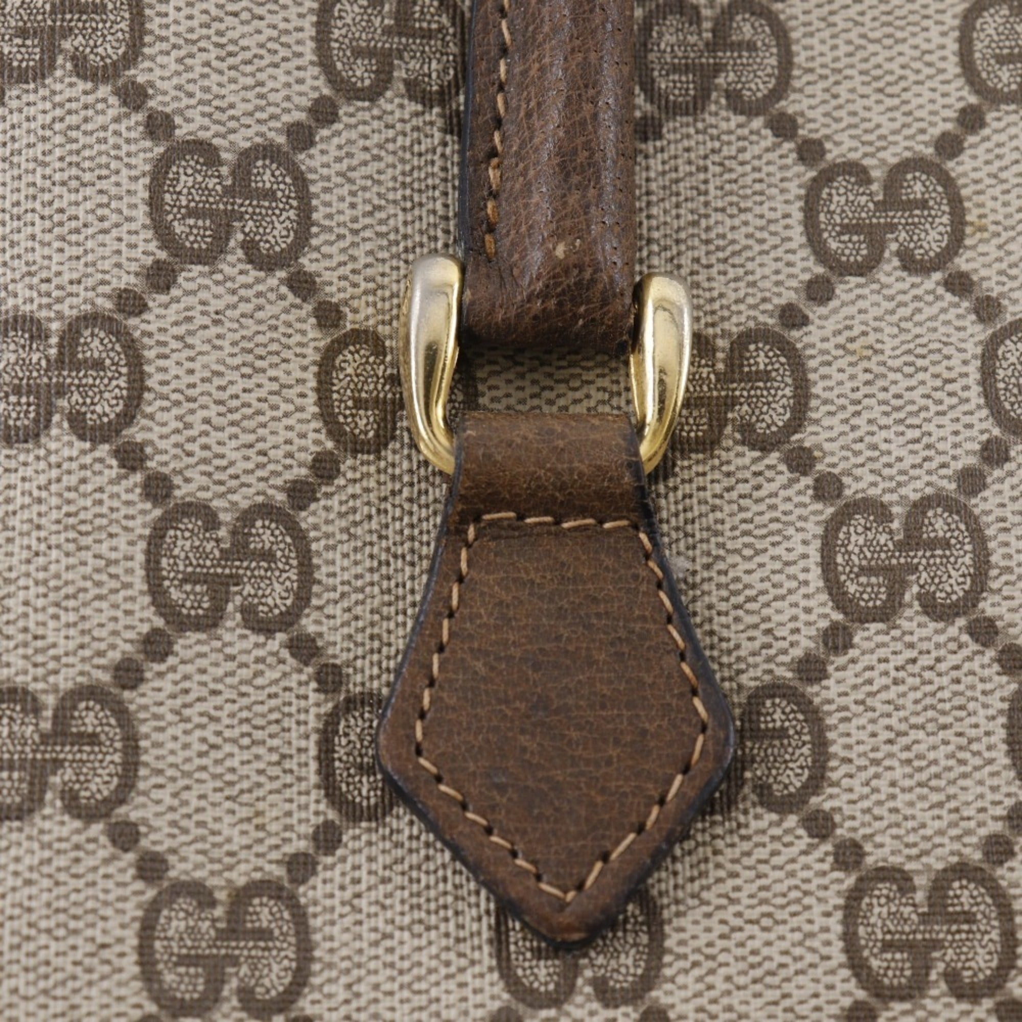 Gucci Sherry Line Brown Pvc Handbag (Pre-Owned)