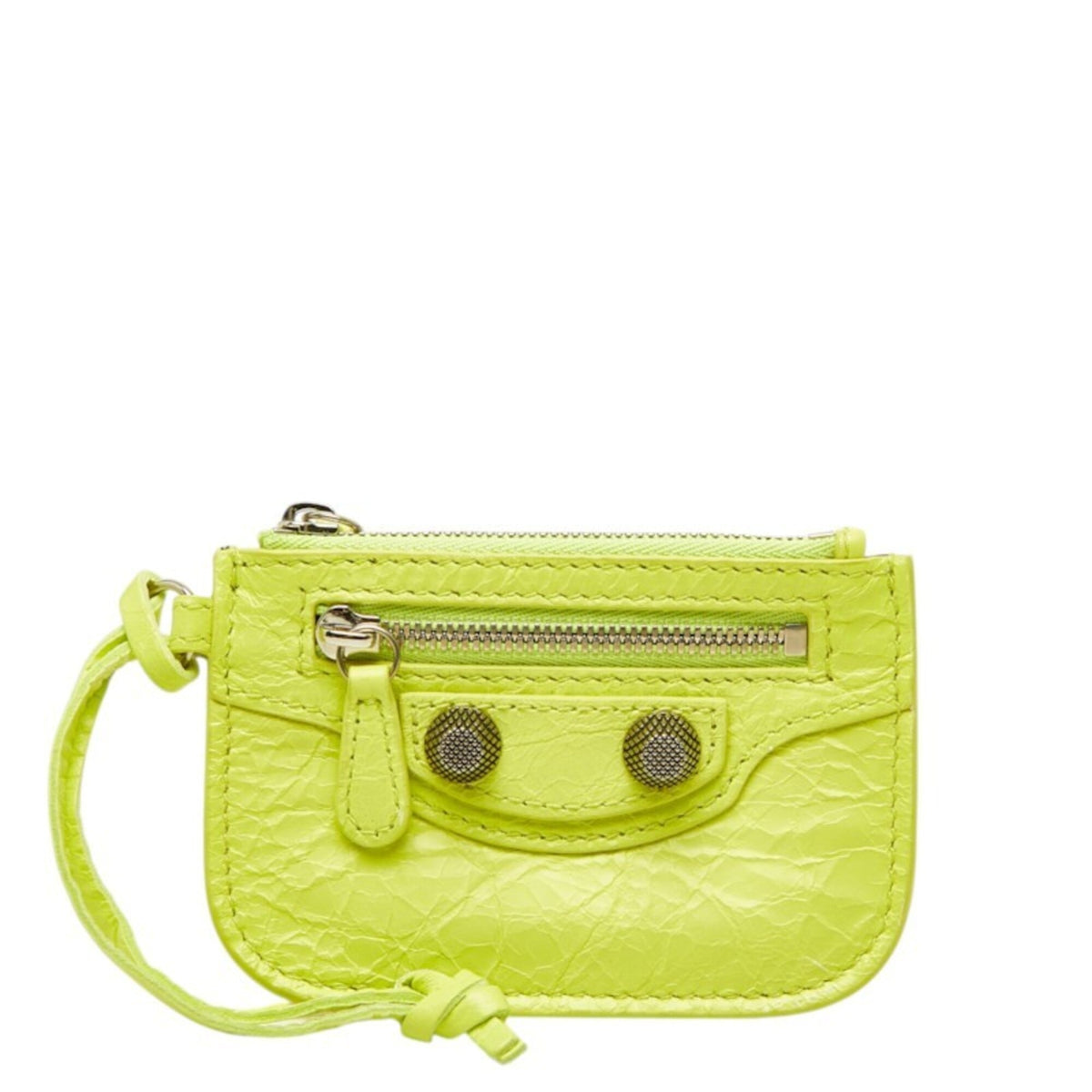 Balenciaga Yellow Leather Coin Purse/Coin Case (Pre-Owned)