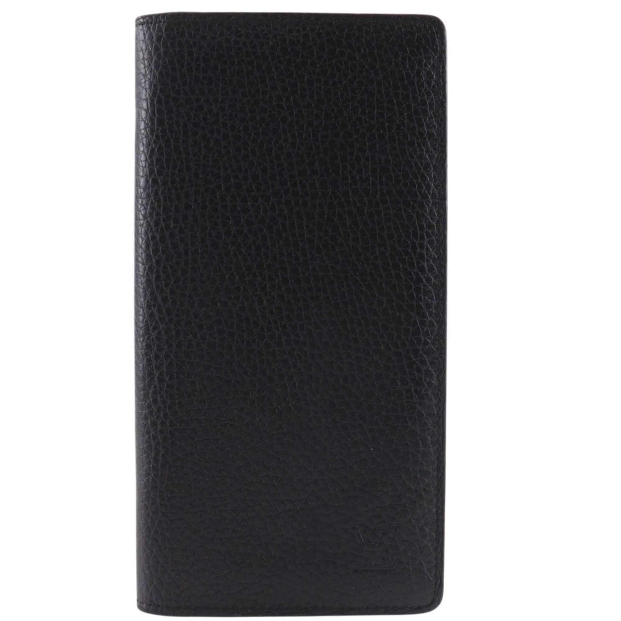 Louis Vuitton Black Leather Long Wallet (Bi-Fold) (Pre-Owned)