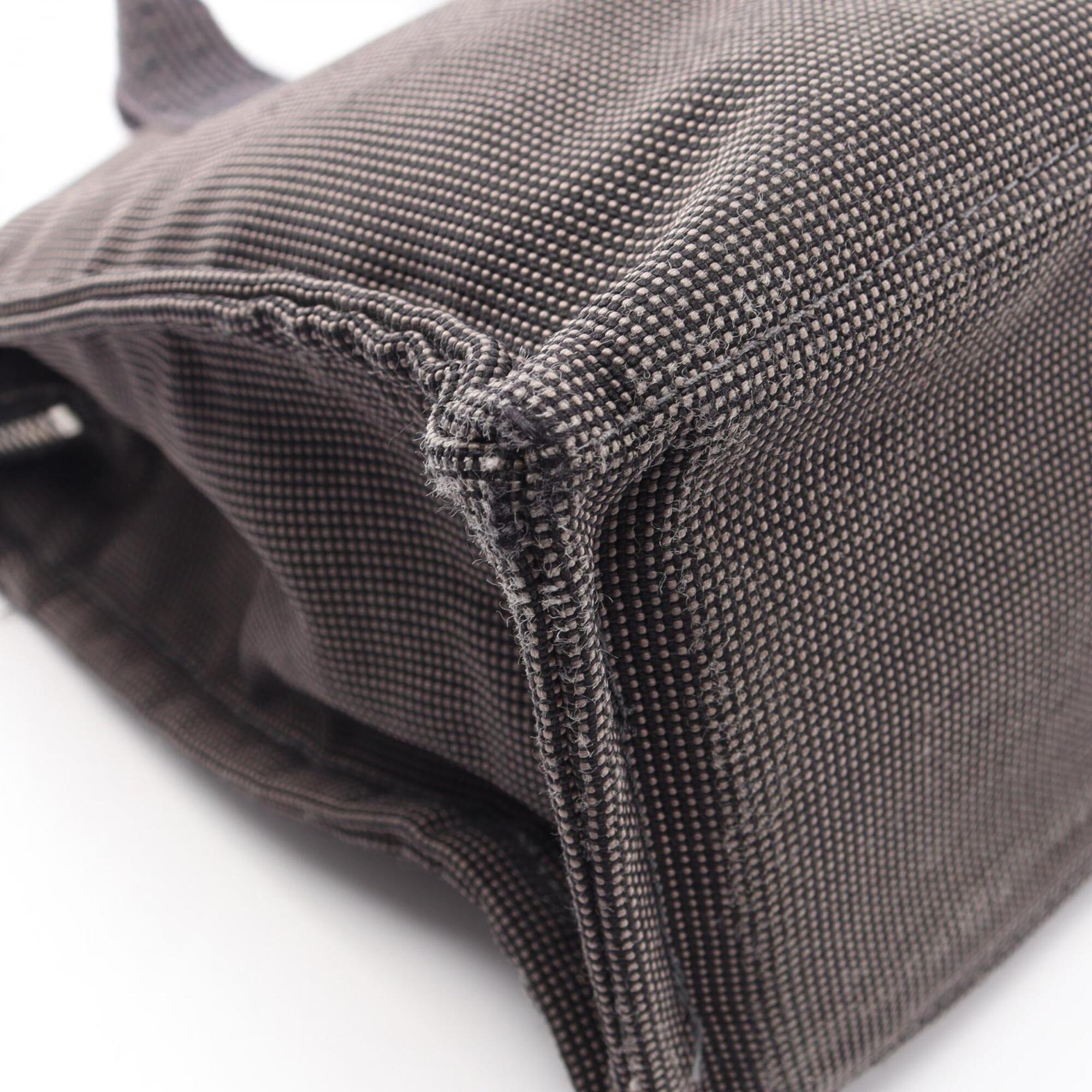 Hermes Gray Nylon Canvas Handbag Tote Bag (Pre-Owned)