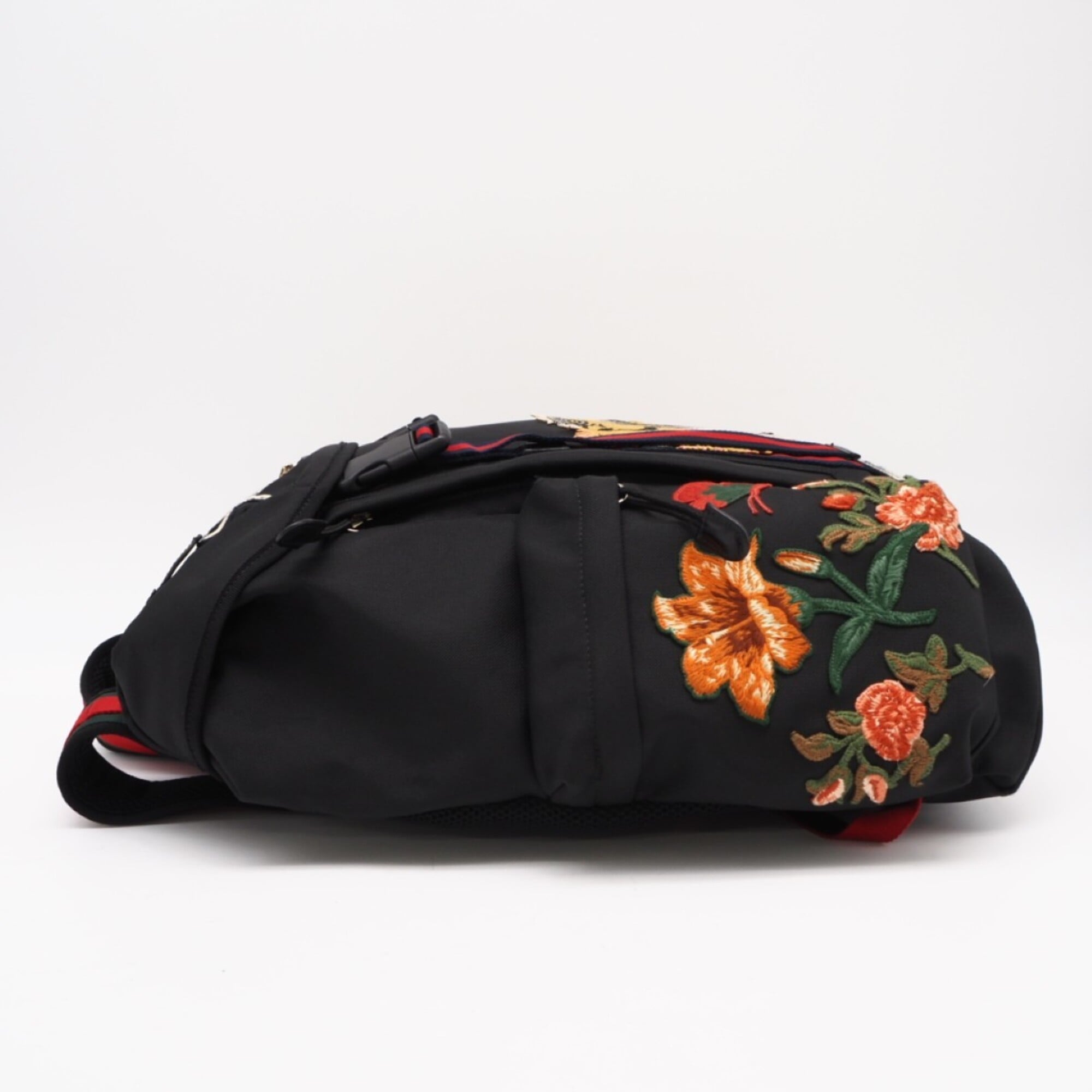 Gucci Black Multi-Color Nylon Backpack (Pre-Owned)