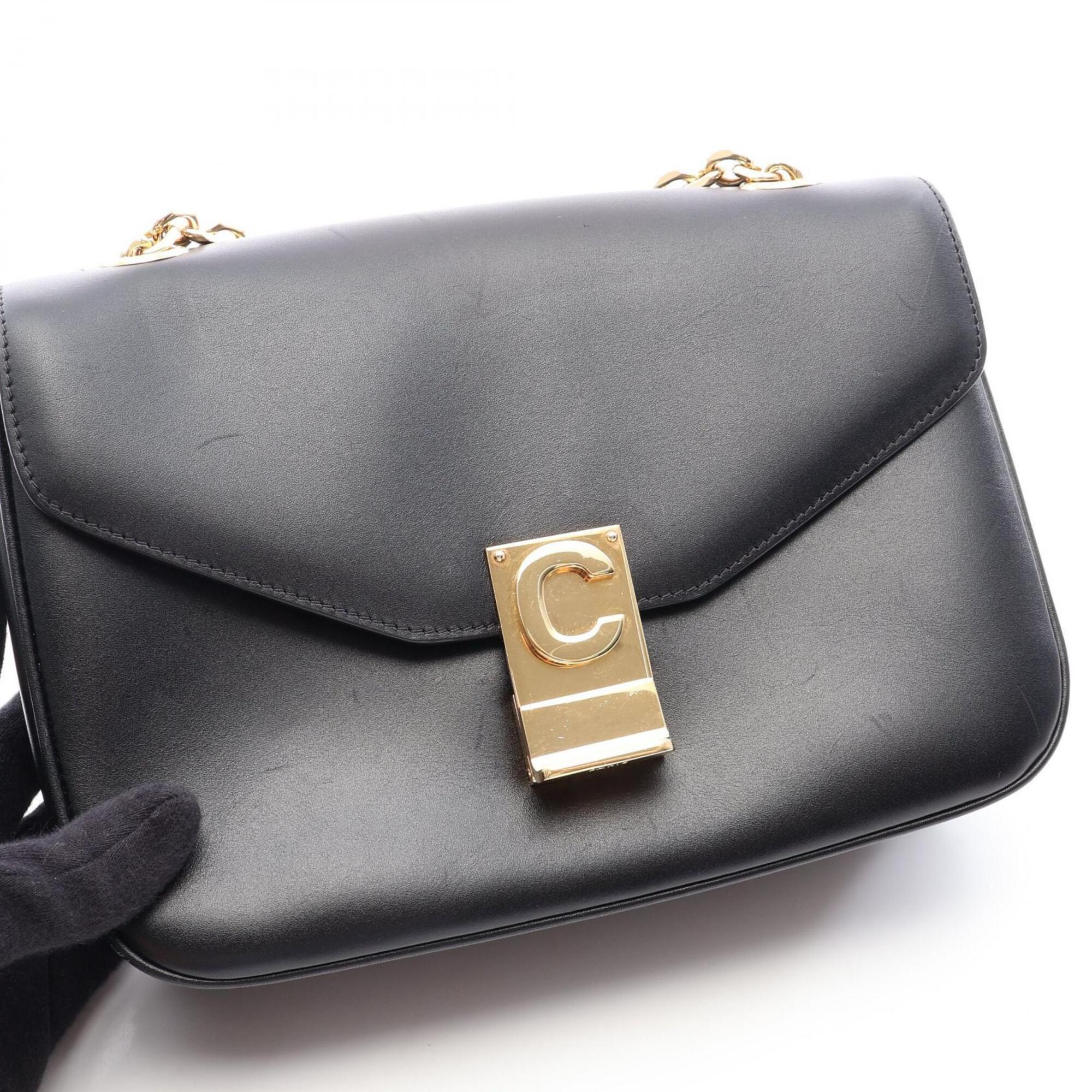 Celine Black Leather Handbag Shoulder Bag (Pre-Owned)