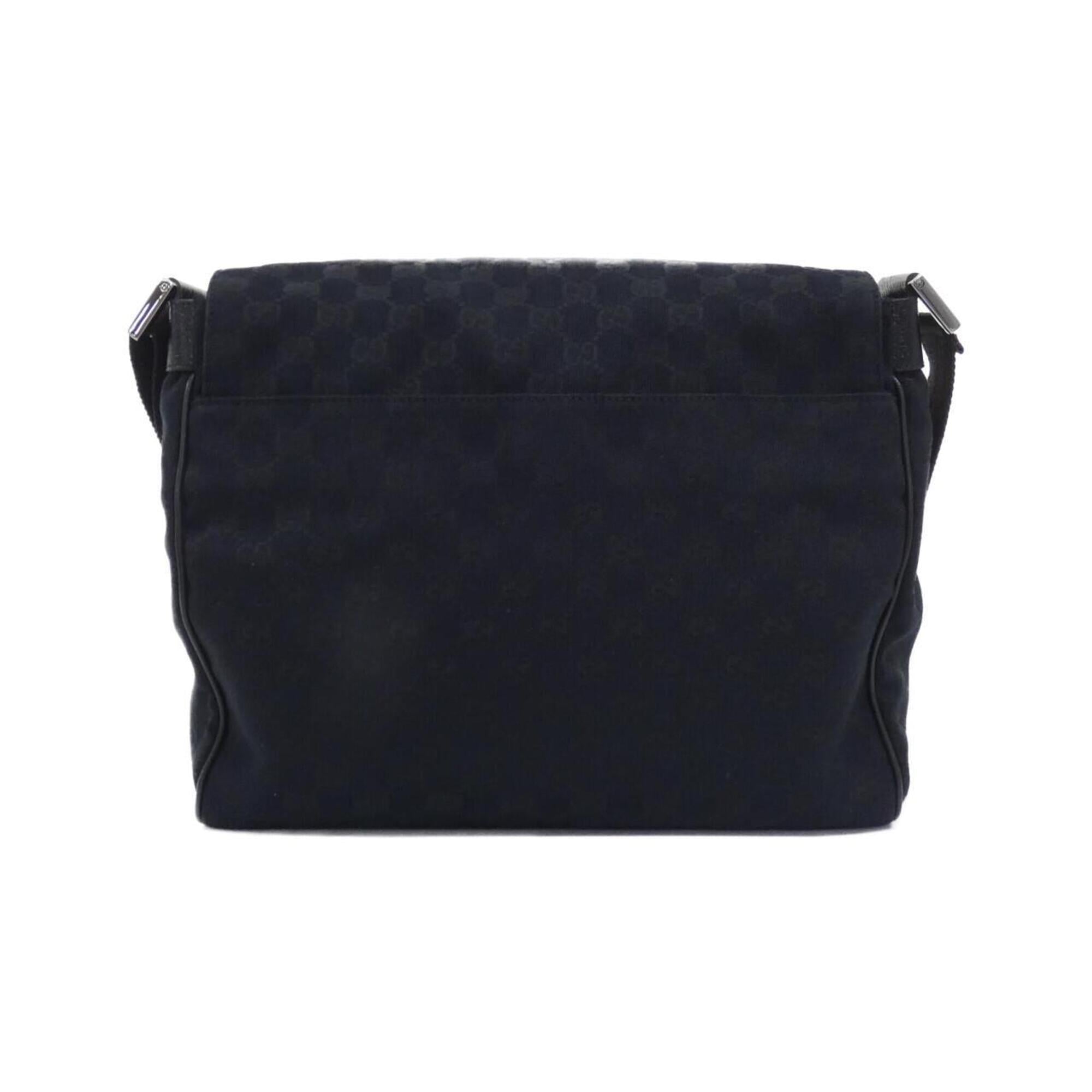 Gucci Black Gg Canvas Shoulder Bag (Pre-Owned)