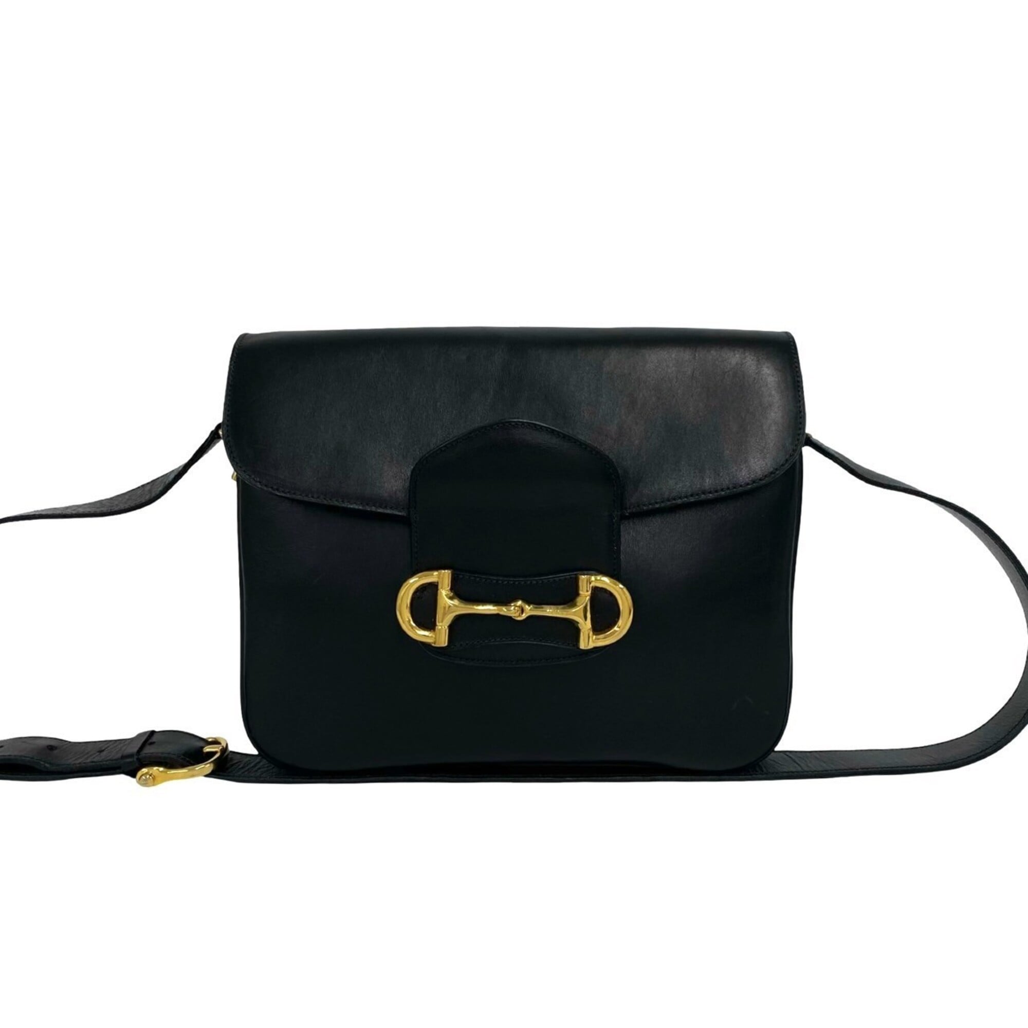 Celine Black Leather Pochette Shoulder Bag (Pre-Owned)
