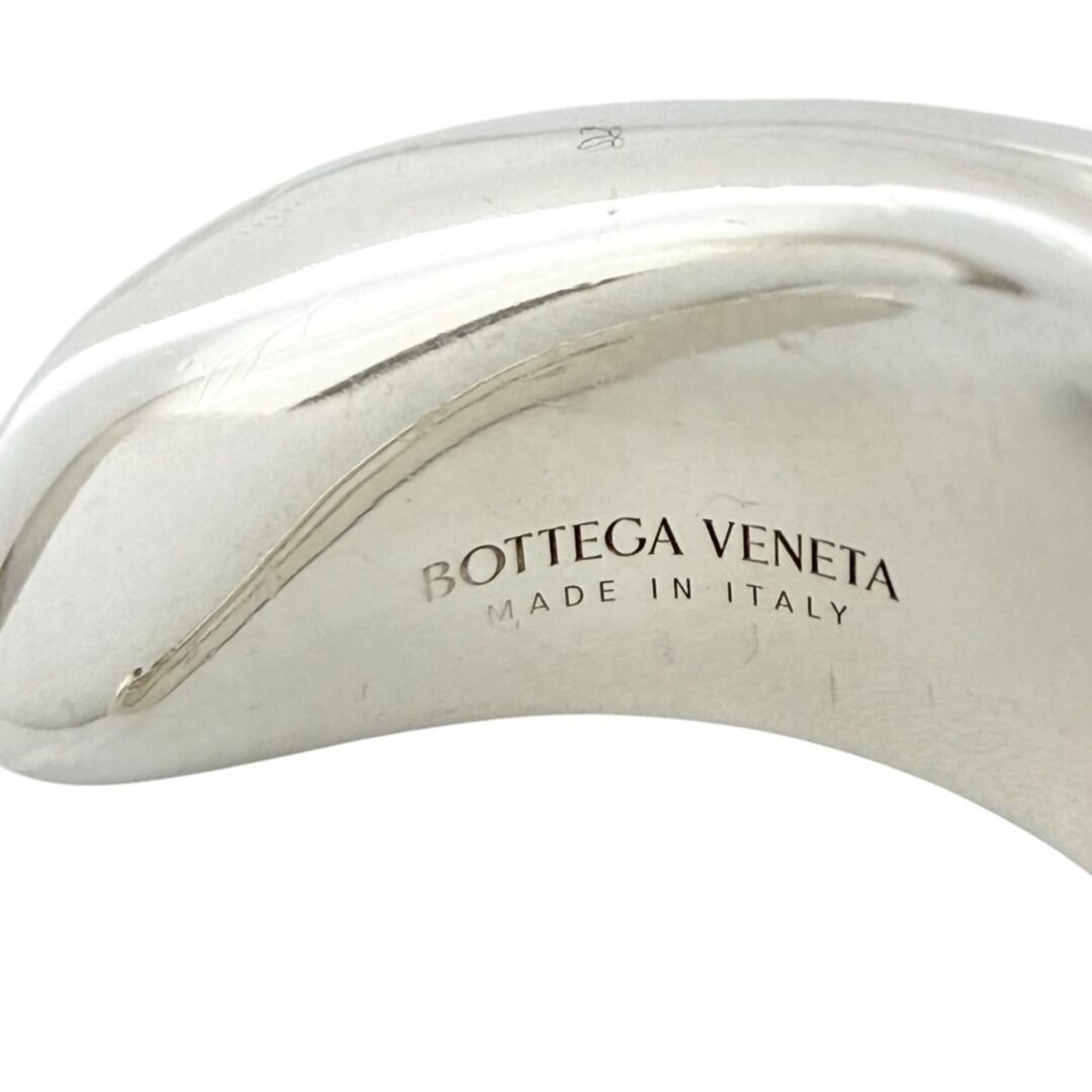Bottega Veneta Silver 925 Band Ring (Pre-Owned)