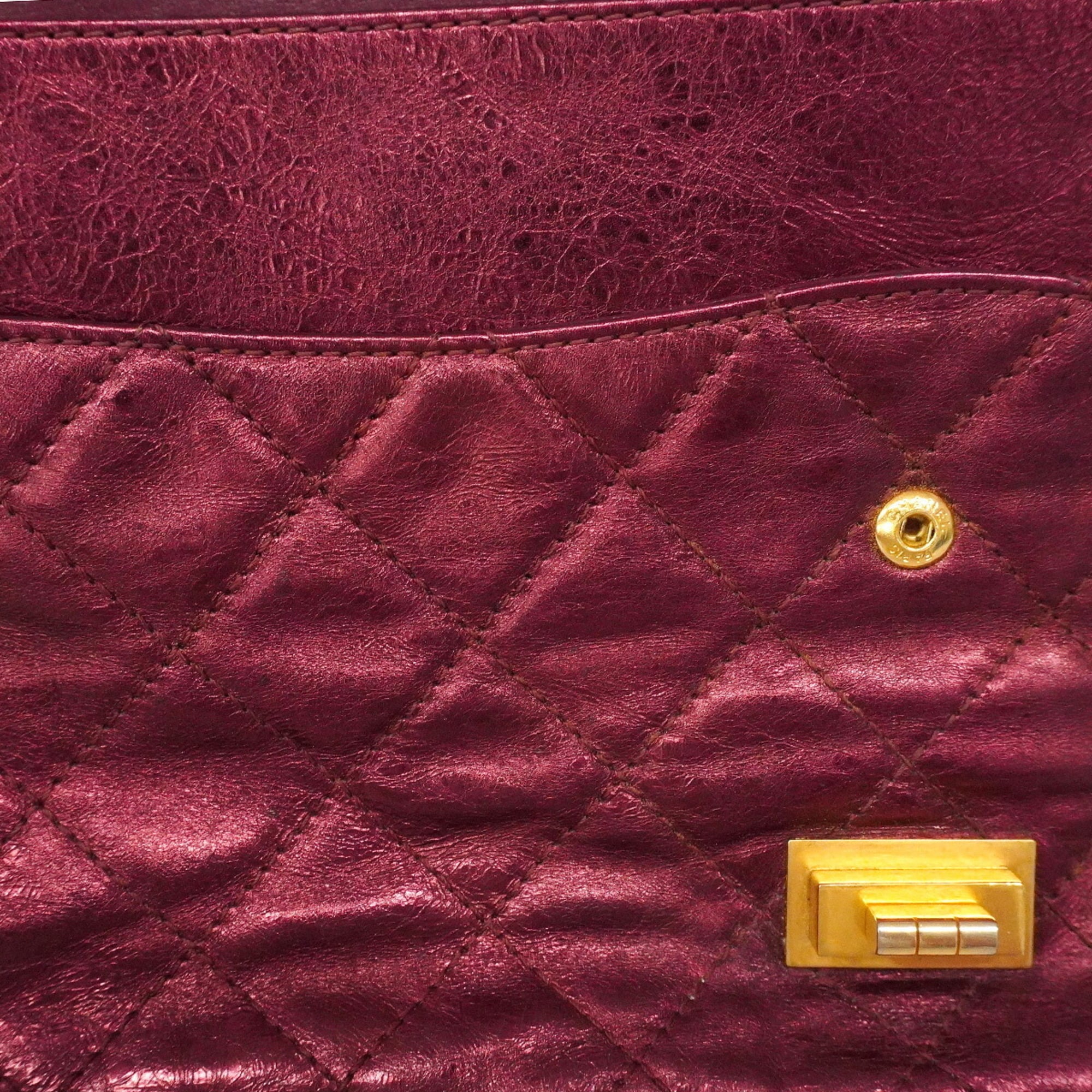 Chanel Bordeaux Leather Shoulder Bag (Pre-Owned)