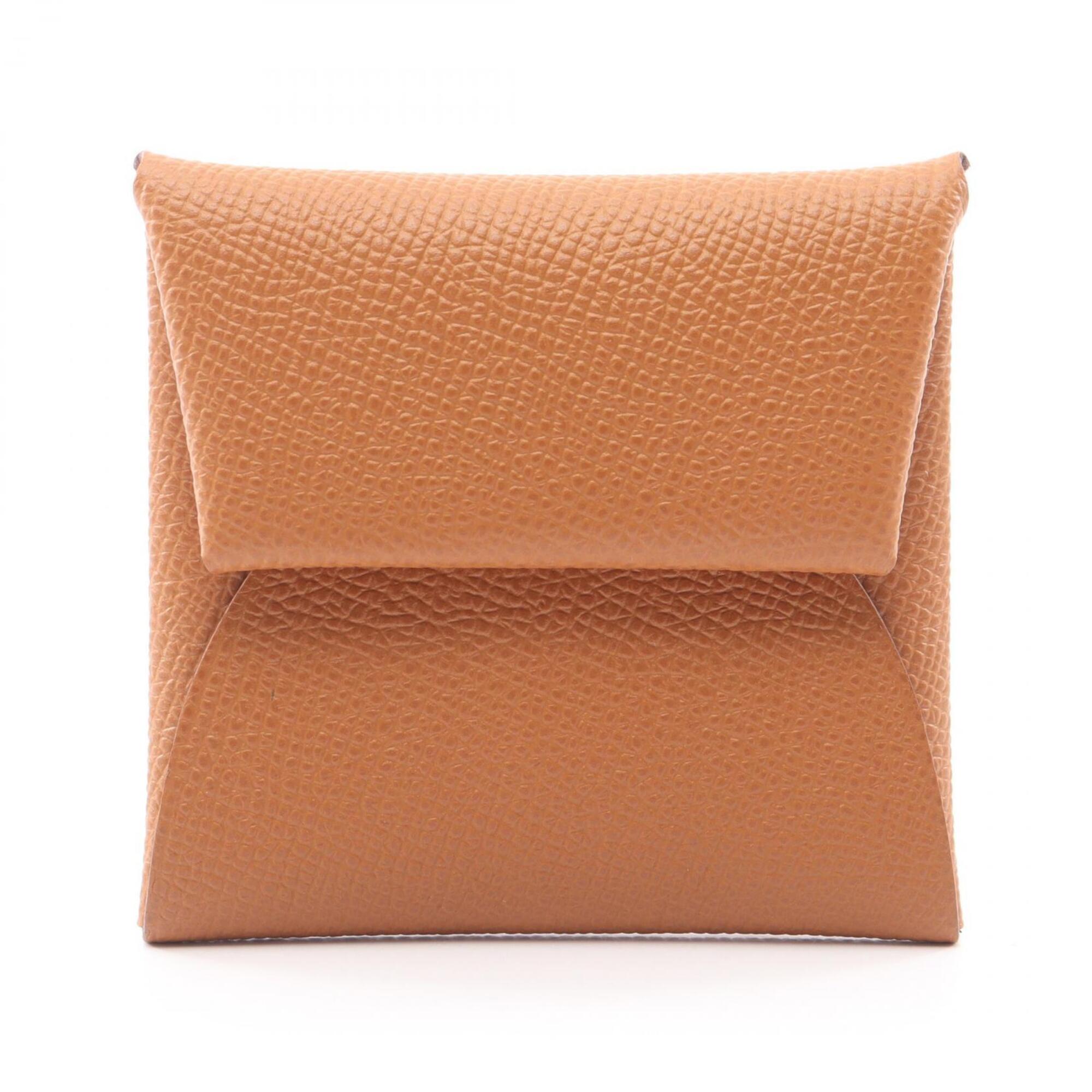 Hermes Gold Brown Epsom Leather Leather Coin Purse/Coin Case (Pre-Owned)
