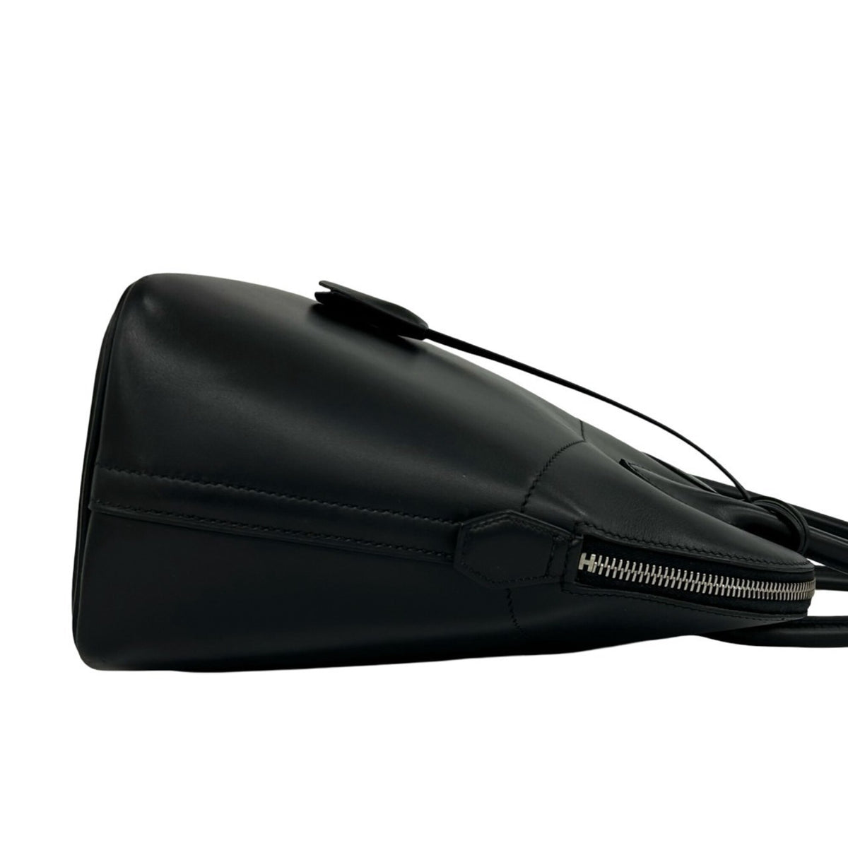 Hermes Black Box Calf Leather Handbag Shoulder Bag (Pre-Owned)