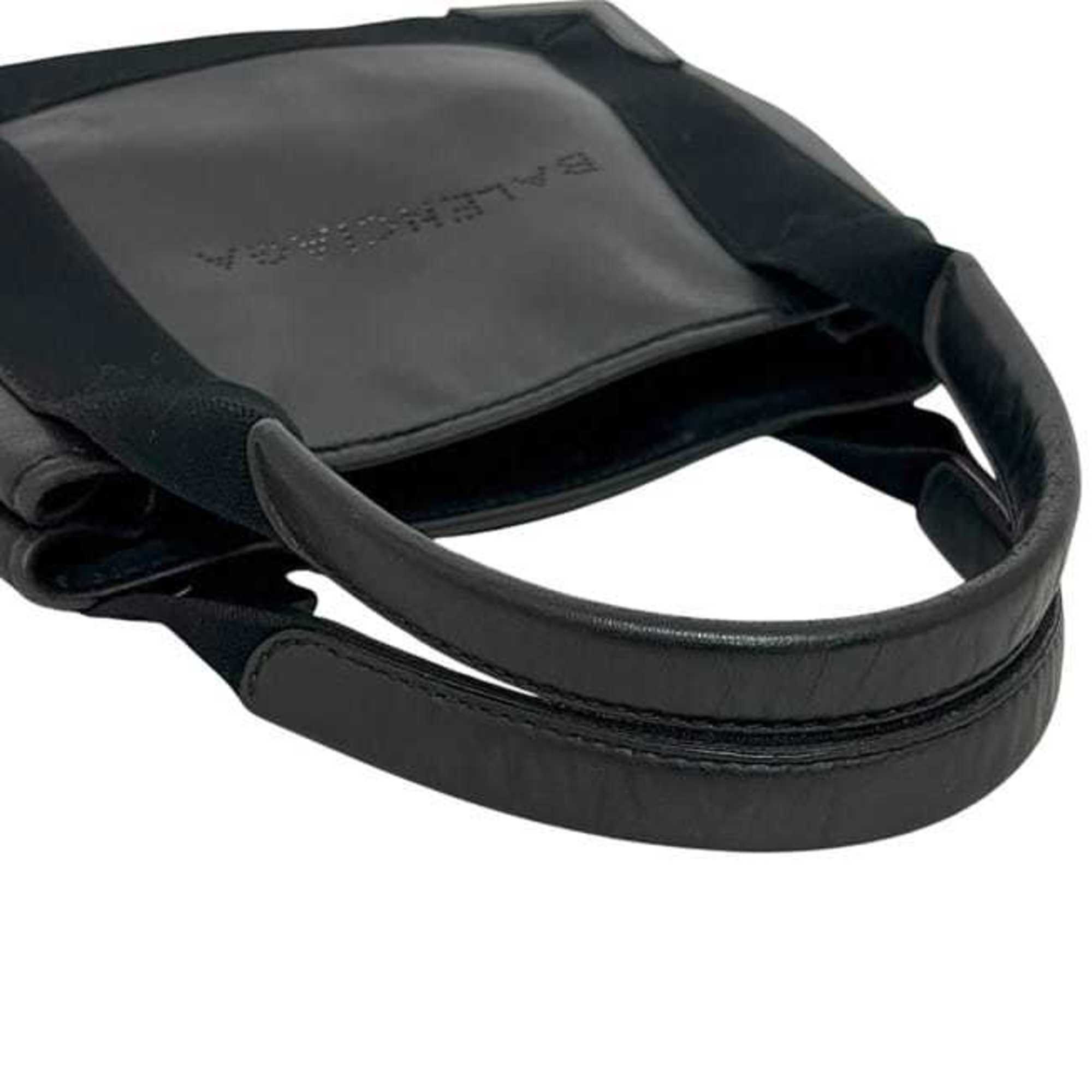 Balenciaga Black Leather Handbag Pouch Shoulder Bag Tote Bag (Pre-Owned)