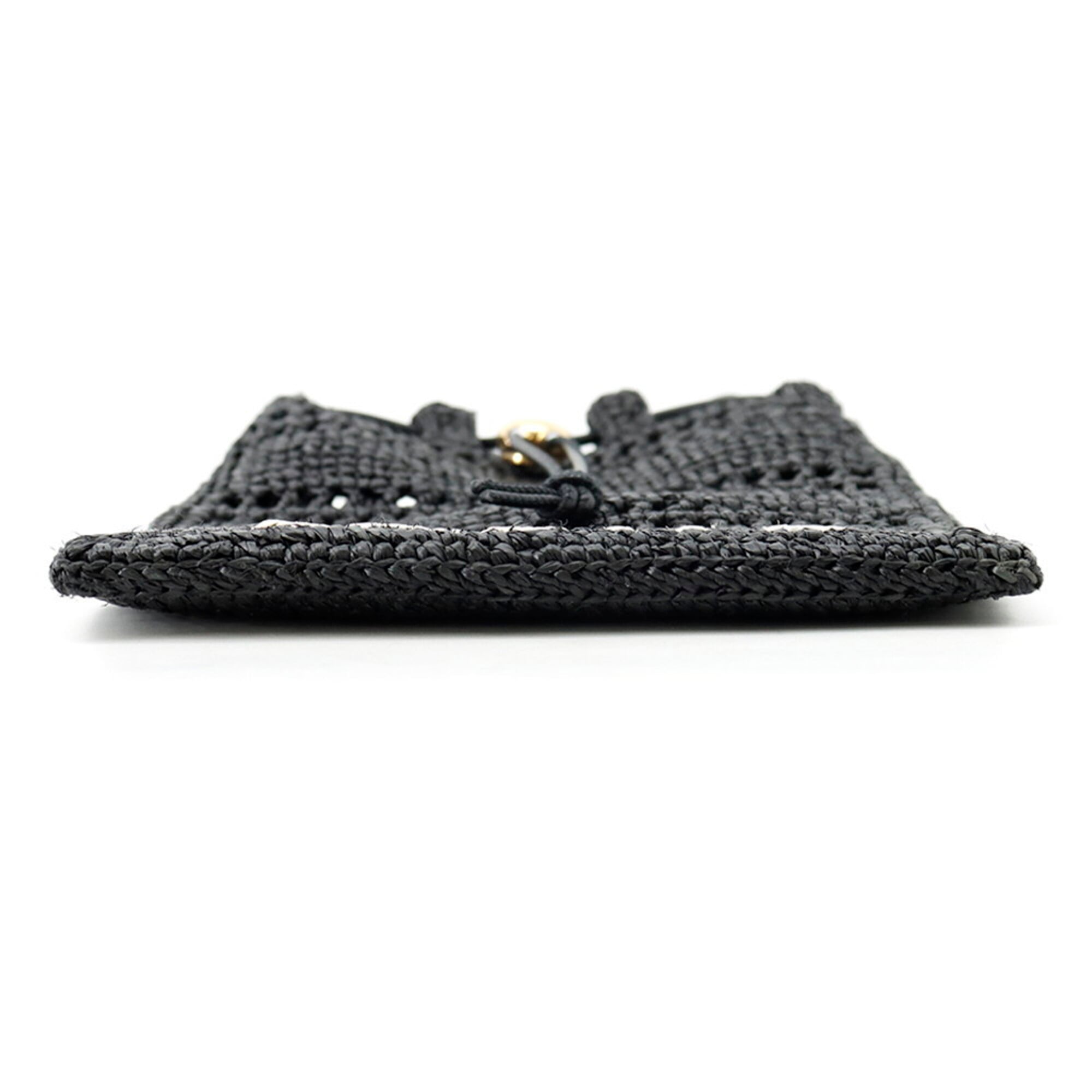 Loewe Black Raffia Handbag Shoulder Bag (Pre-Owned)