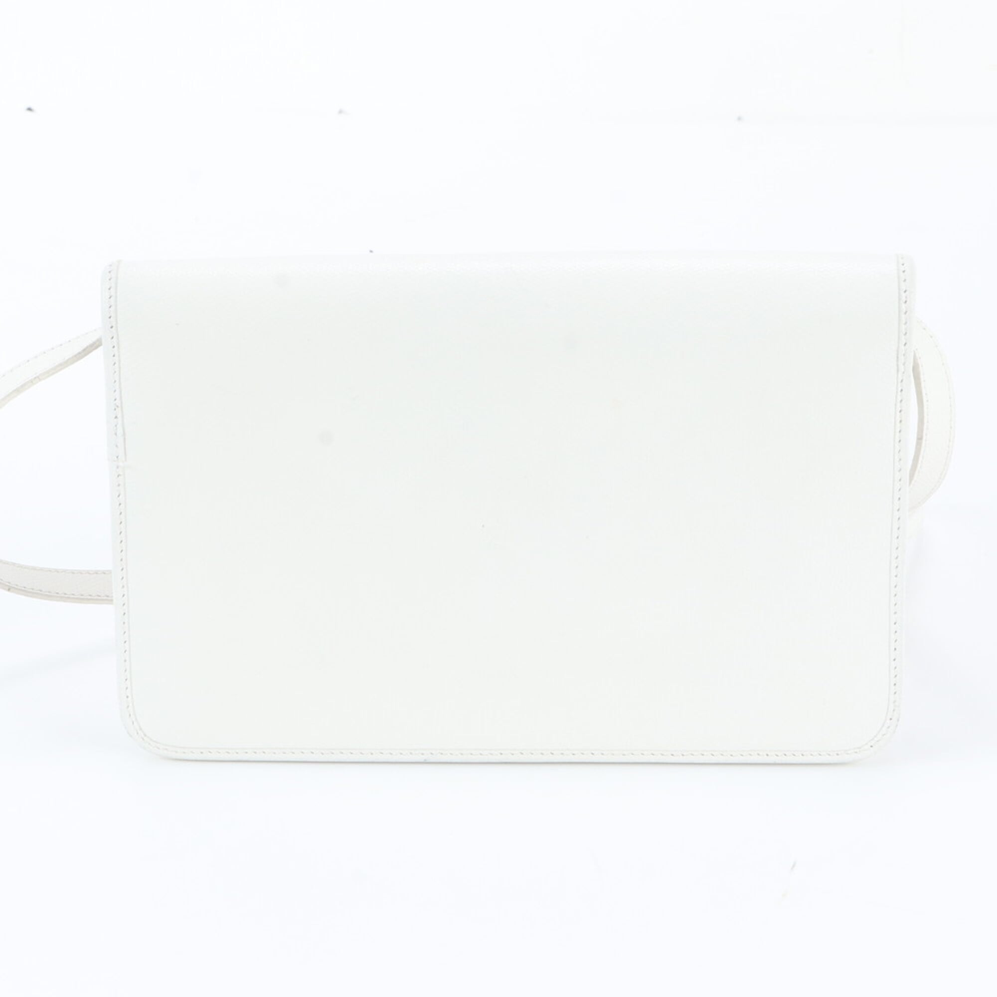 Christian Dior White Leather Crossbody Bag Shoulder Bag Tote Bag (Pre-Owned)
