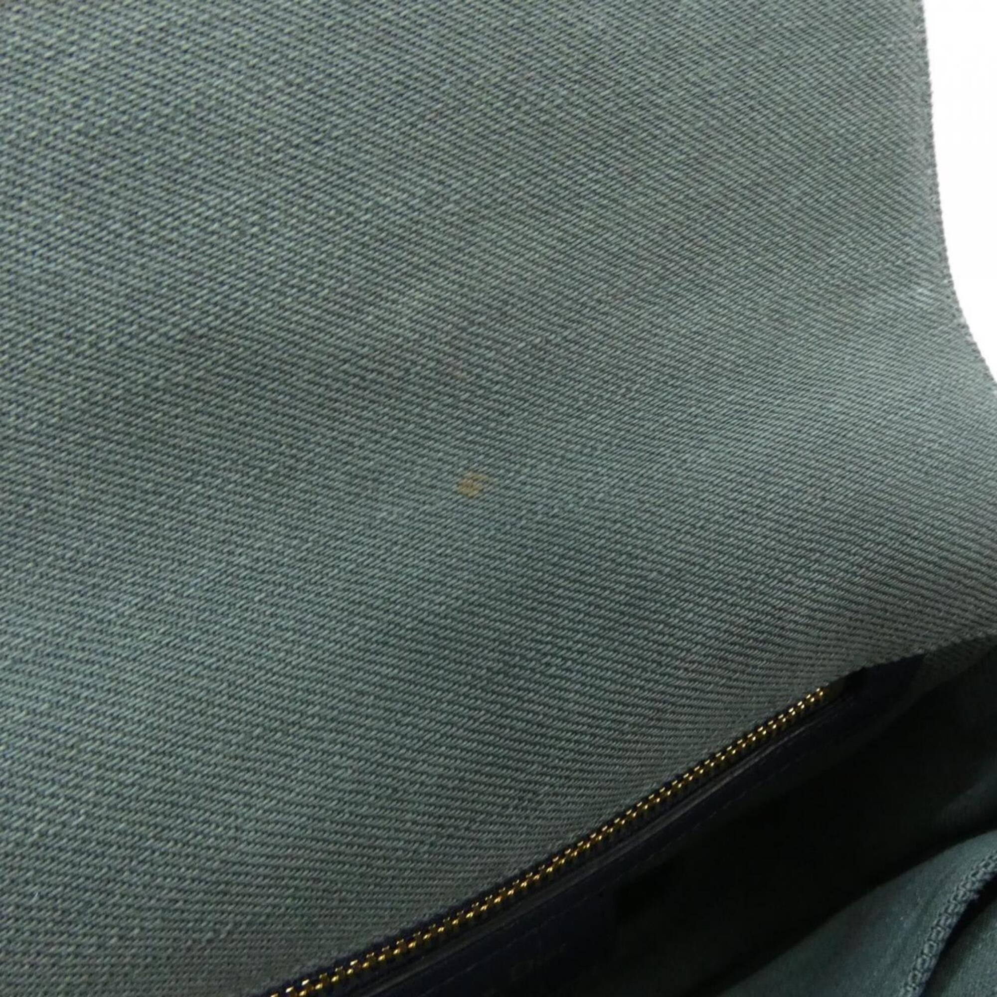 Christian Dior Blue Gray Yellow Denim Shoulder Bag (Pre-Owned)