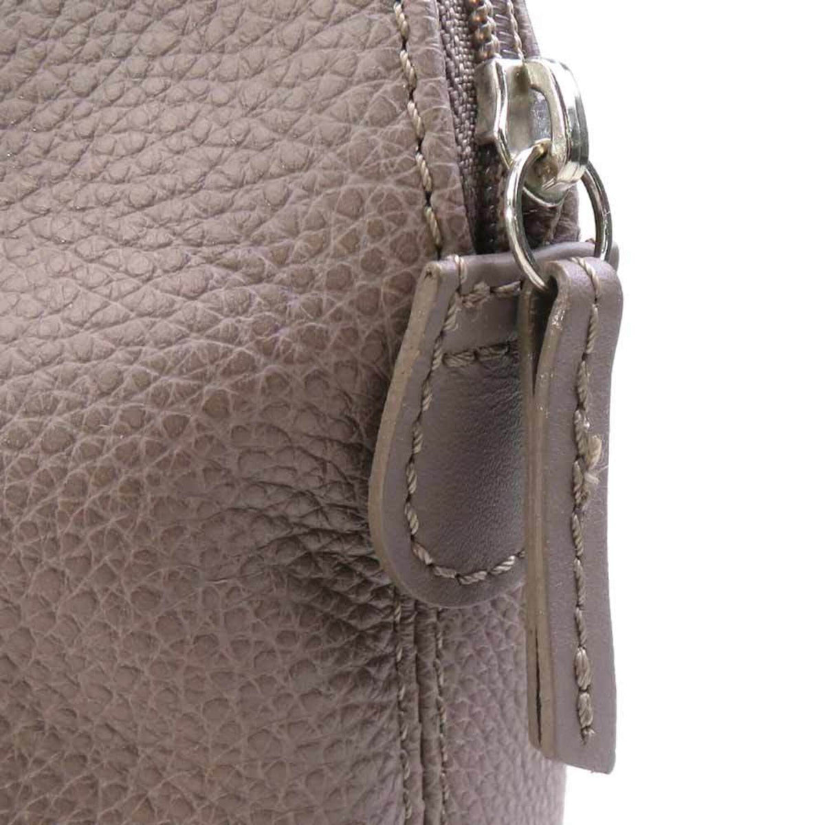 Longchamp Grayish Leather Handbag (Pre-Owned)
