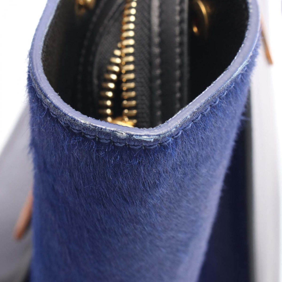 Celine Black Blue Brown Leather Handbag (Pre-Owned)