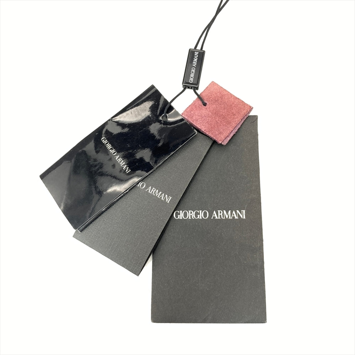 Giorgio Armani Bordeaux Red Color Wine Suede Leather Handbag Tote Bag (Pre-Owned)