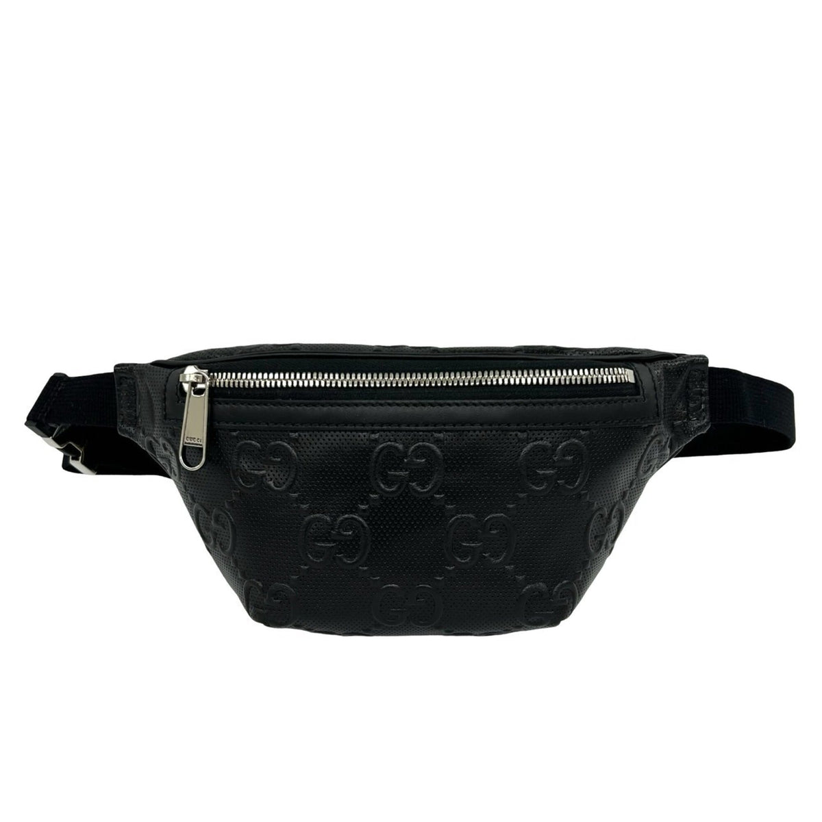Gucci Black Leather Pouch Shoulder Bag Sling Bag (Pre-Owned)