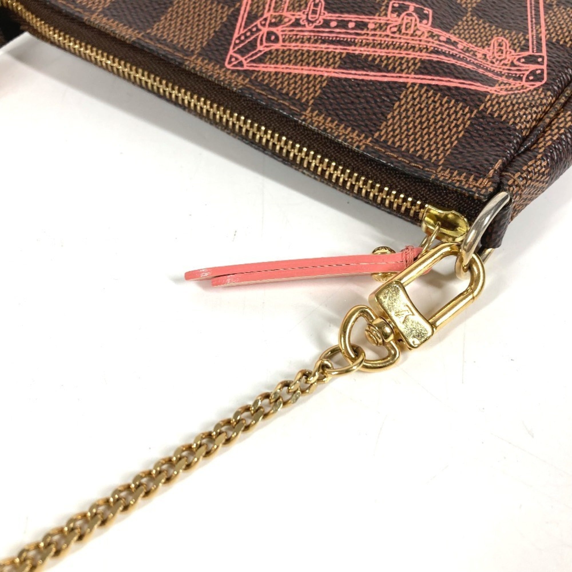 Louis Vuitton Damier Brown Ebene Damier Canvas Handbag Pouch (Pre-Owned)