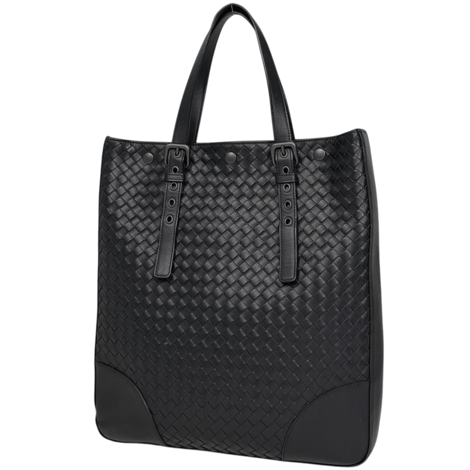 Bottega Veneta Black Leather Tote Bag (Pre-Owned)