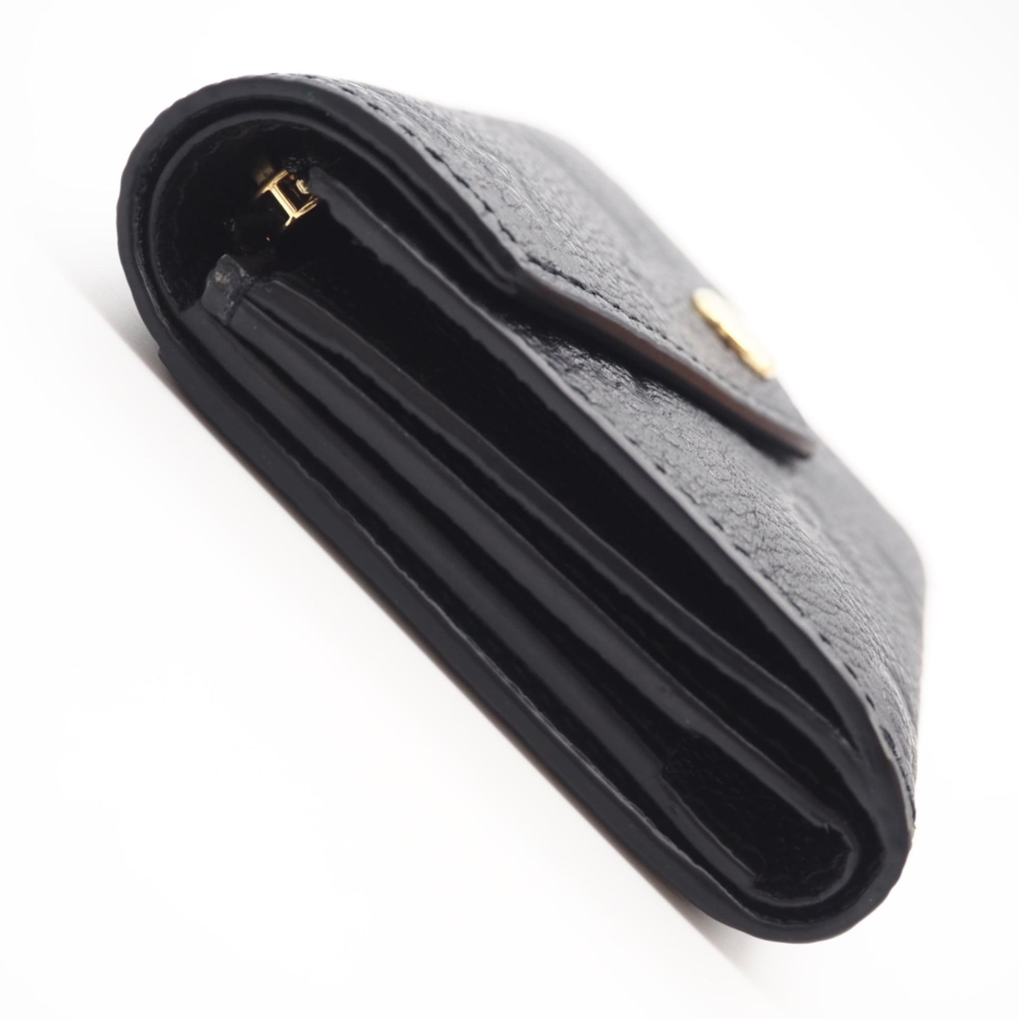 Louis Vuitton Black Noir Leather Wallet (Bi-Fold) (Pre-Owned)