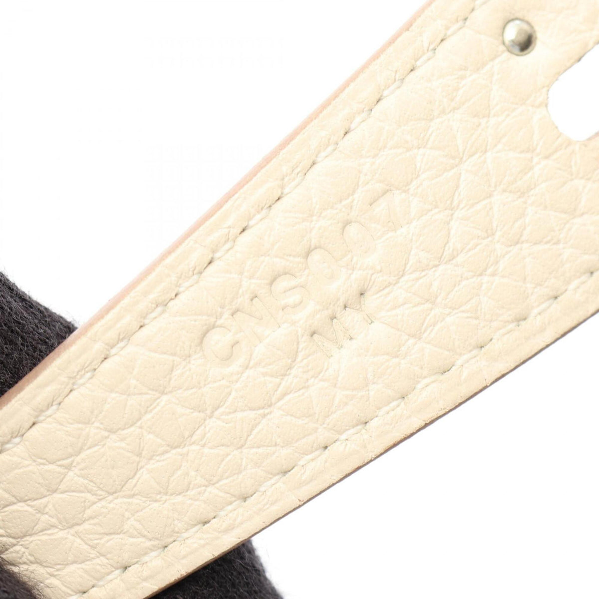 Hermes Ivory Taurillon Clemence Leather Handbag Shoulder Bag (Pre-Owned)