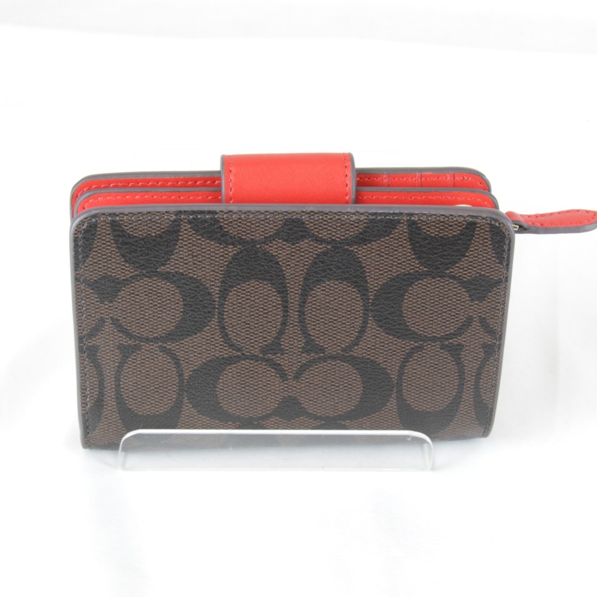 Coach Brown Pvc Leather Wallet (Bi-Fold) (Pre-Owned)