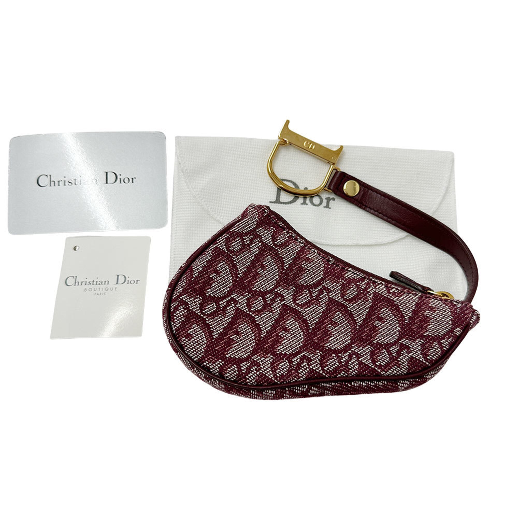 Christian Dior Red Color Canvas Coin Purse/Coin Case (Pre-Owned)