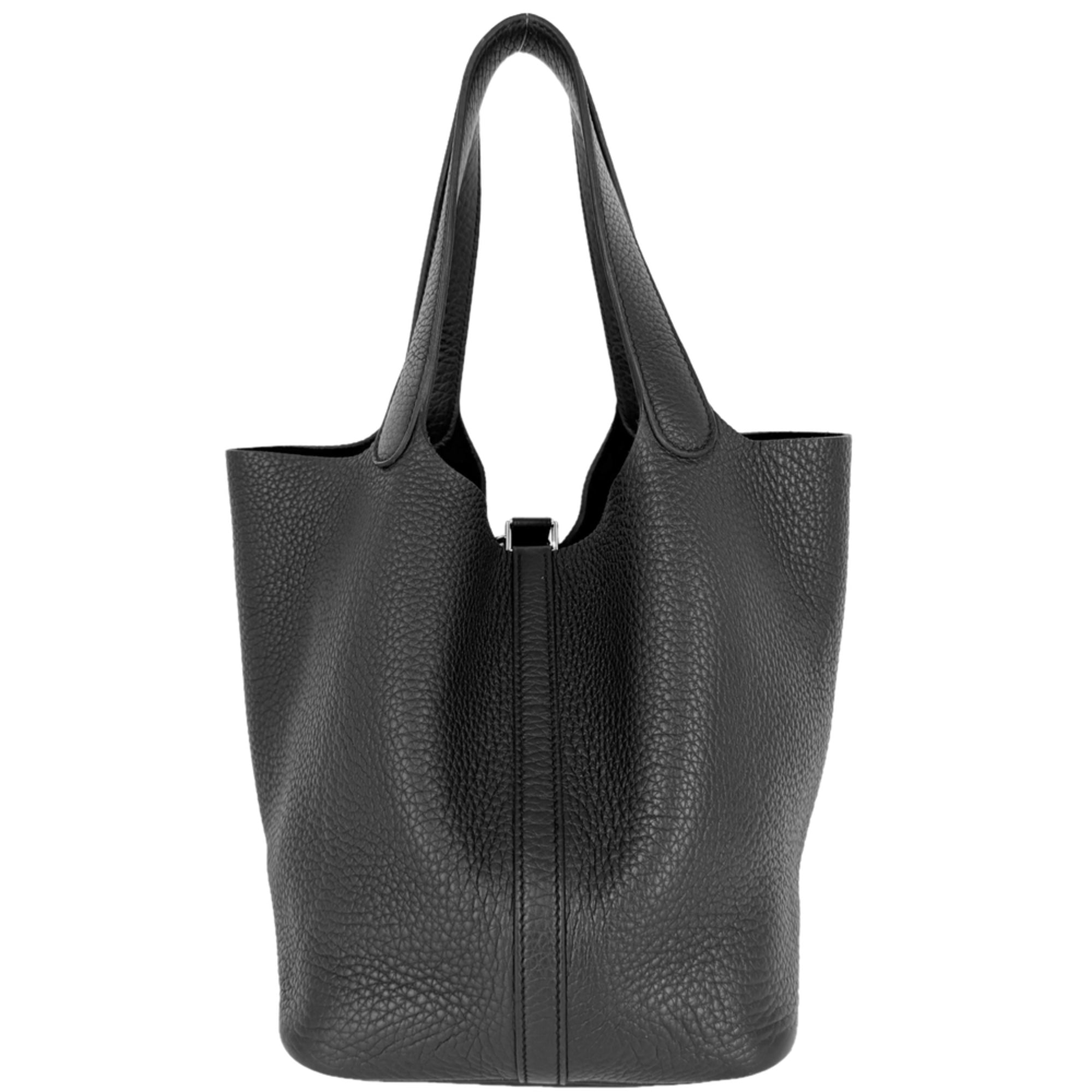 Hermes Black Leather Handbag (Pre-Owned)
