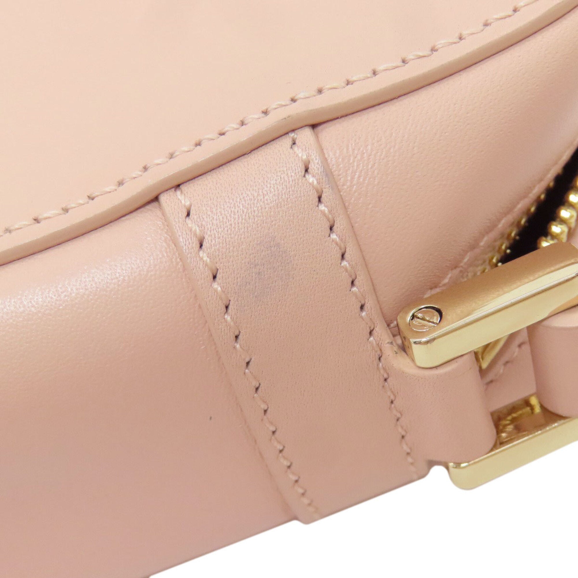 Versace Pink Leather Shoulder Bag (Pre-Owned)