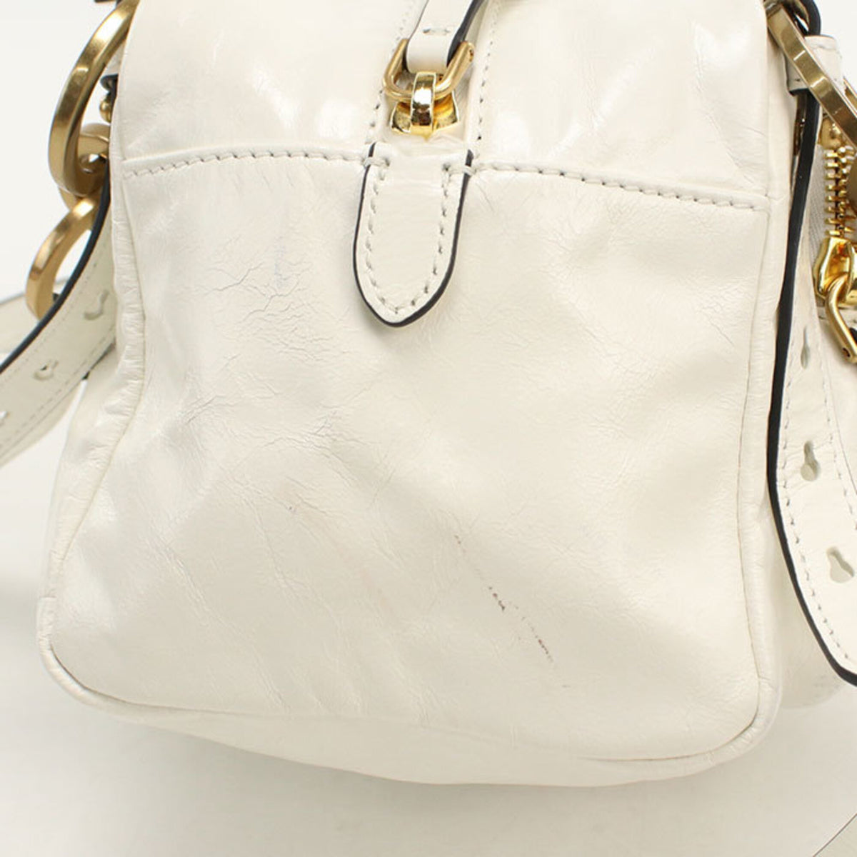 Prada White Leather Handbag (Pre-Owned)